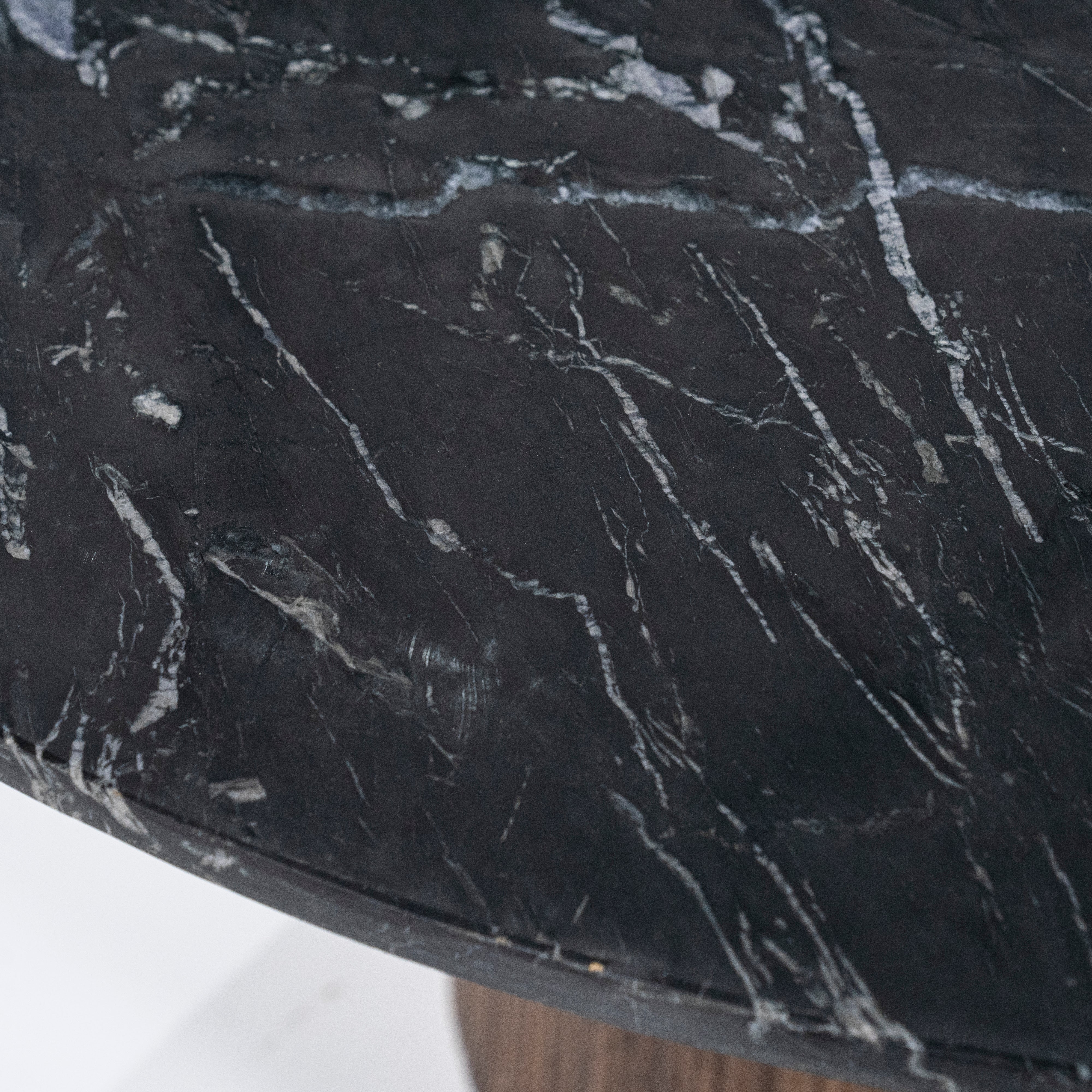 MAXIM side table made of mango wood with a marble top