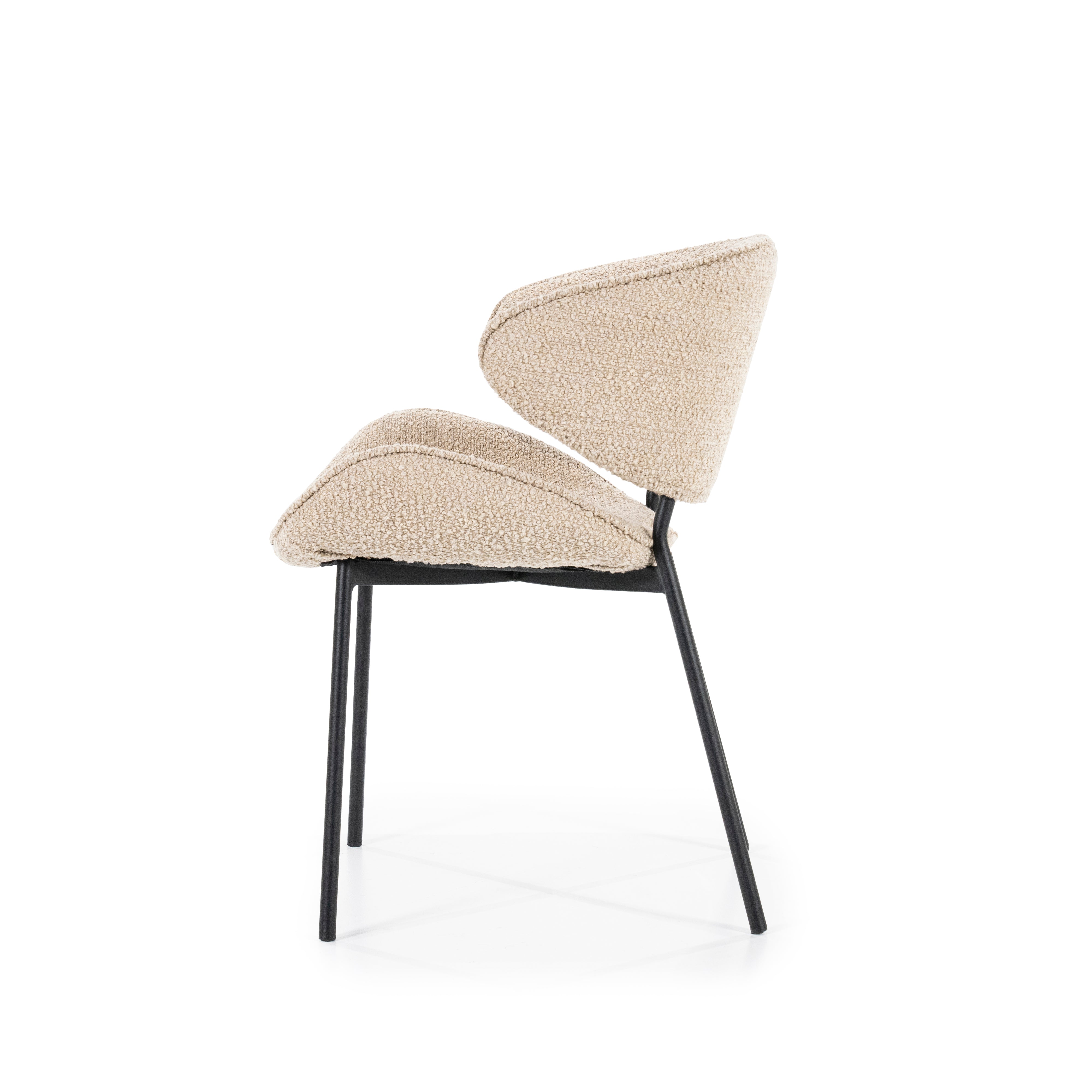 TESS Chair in Sand with Black Base
