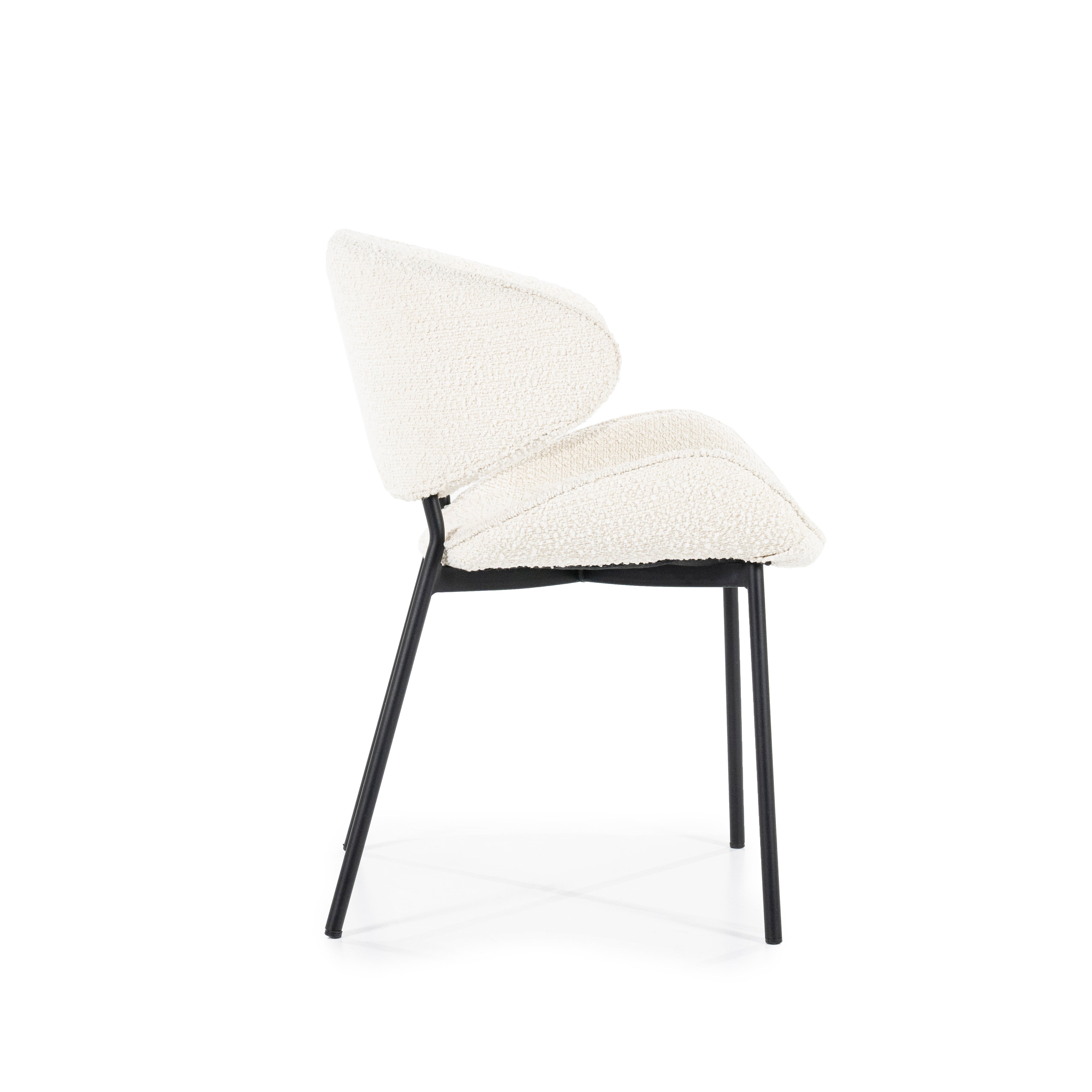 TESS Chair Cream with Black Base