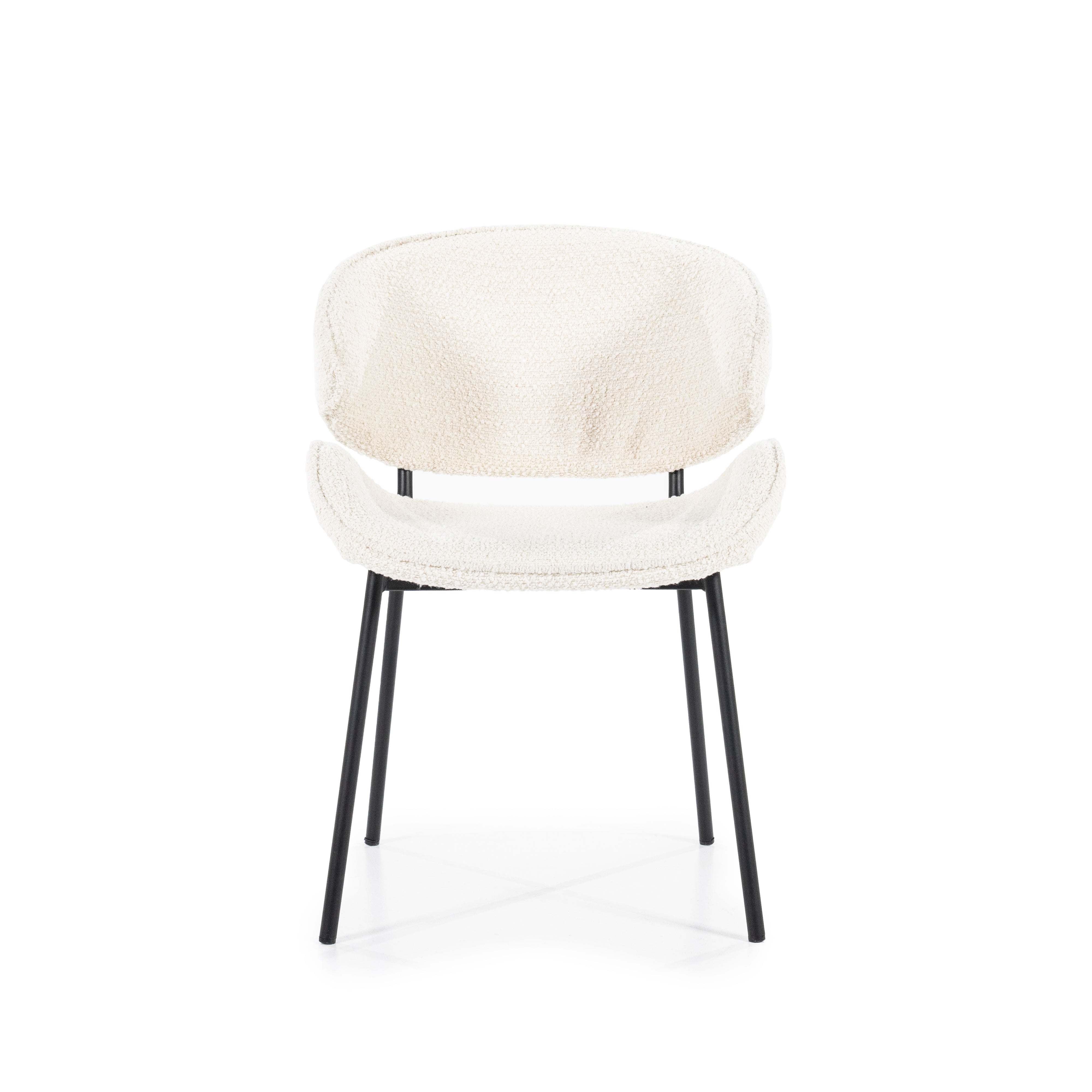 TESS Chair Cream with Black Base