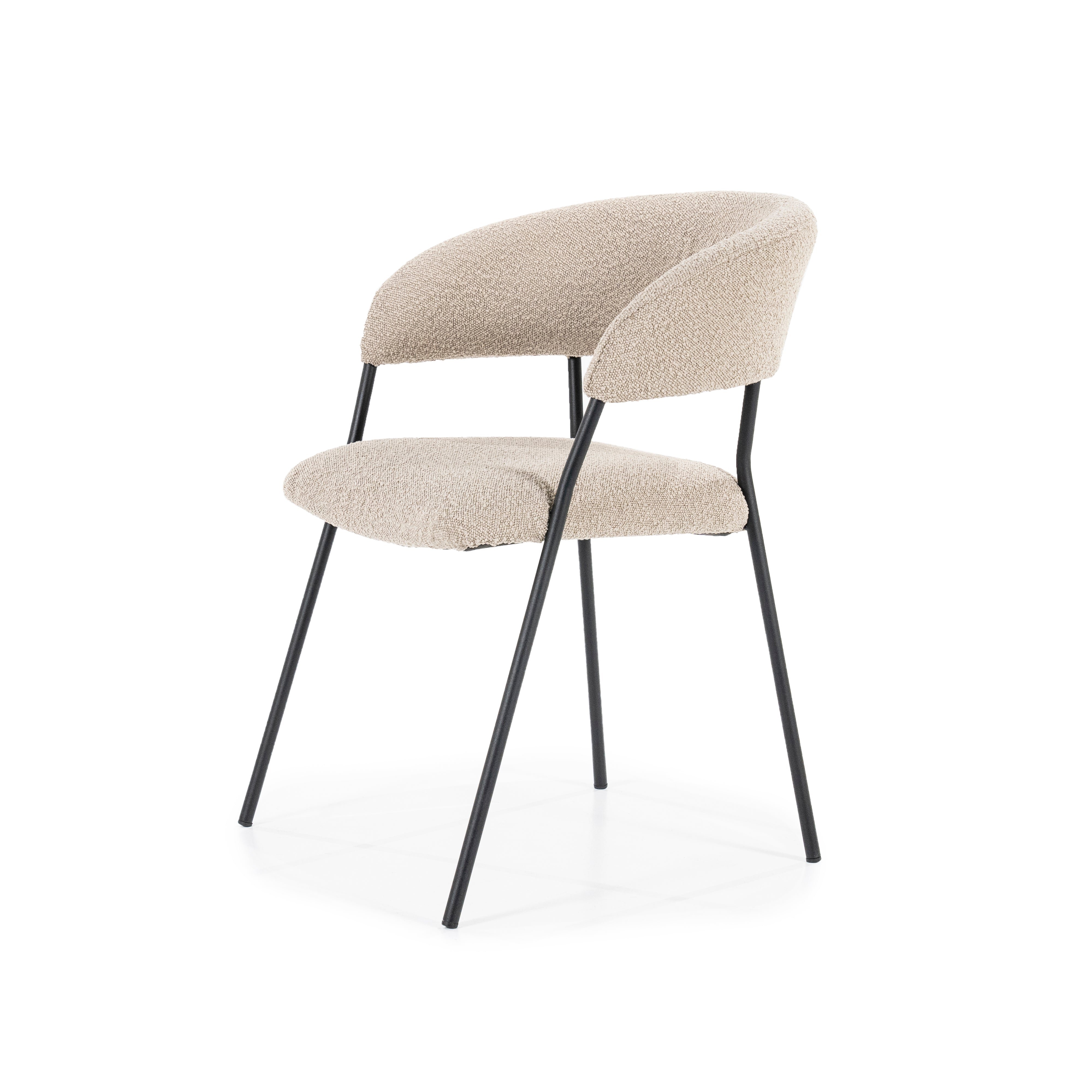 LUKA Chair Beige with Black Base