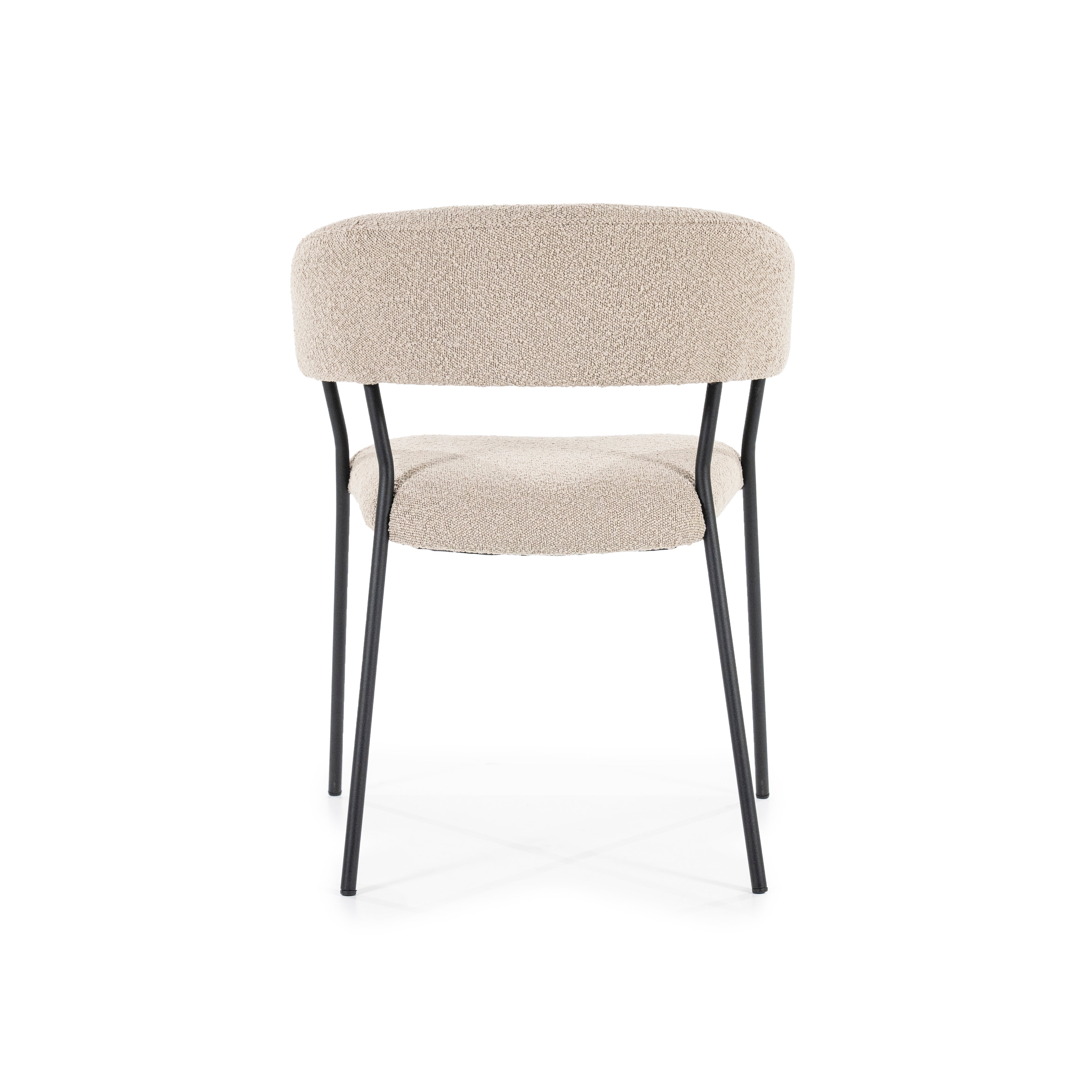 LUKA Chair Beige with Black Base