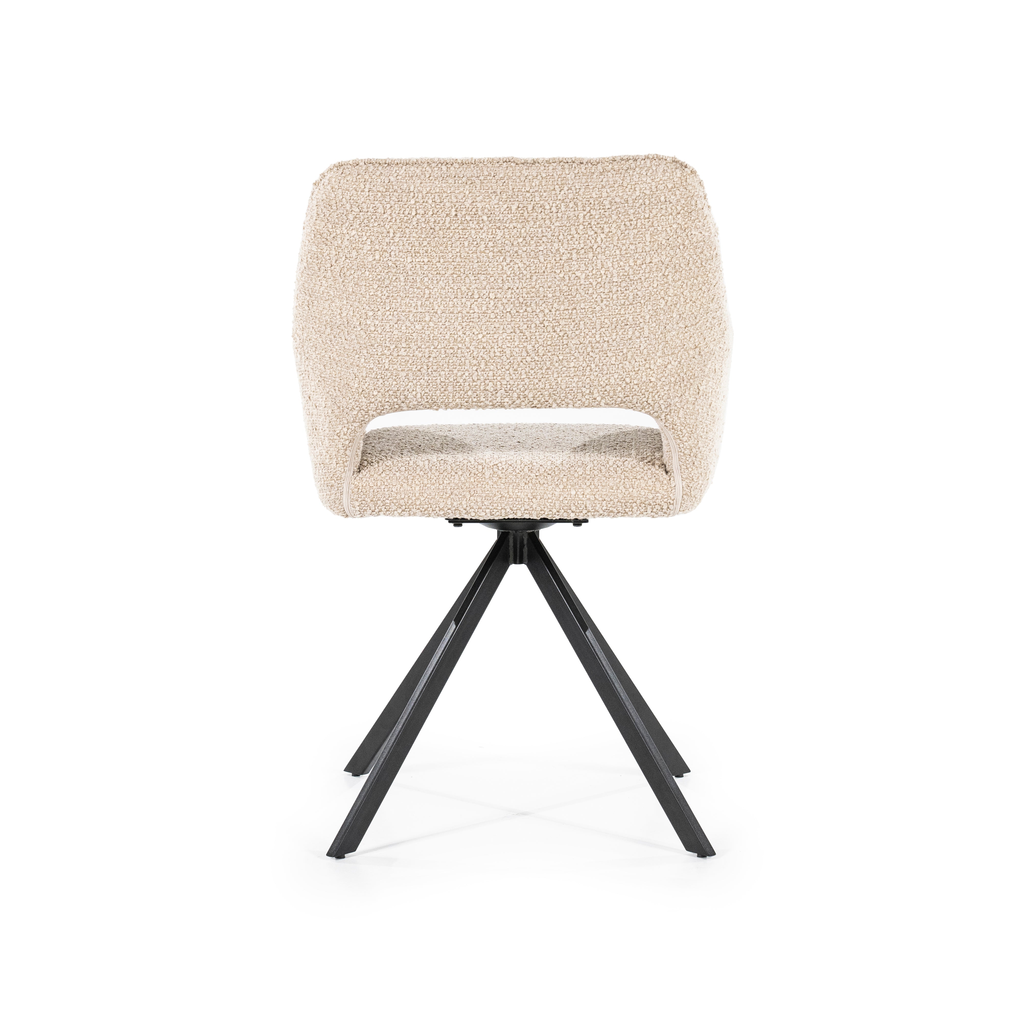 FABIO Chair in Sand with Black Base