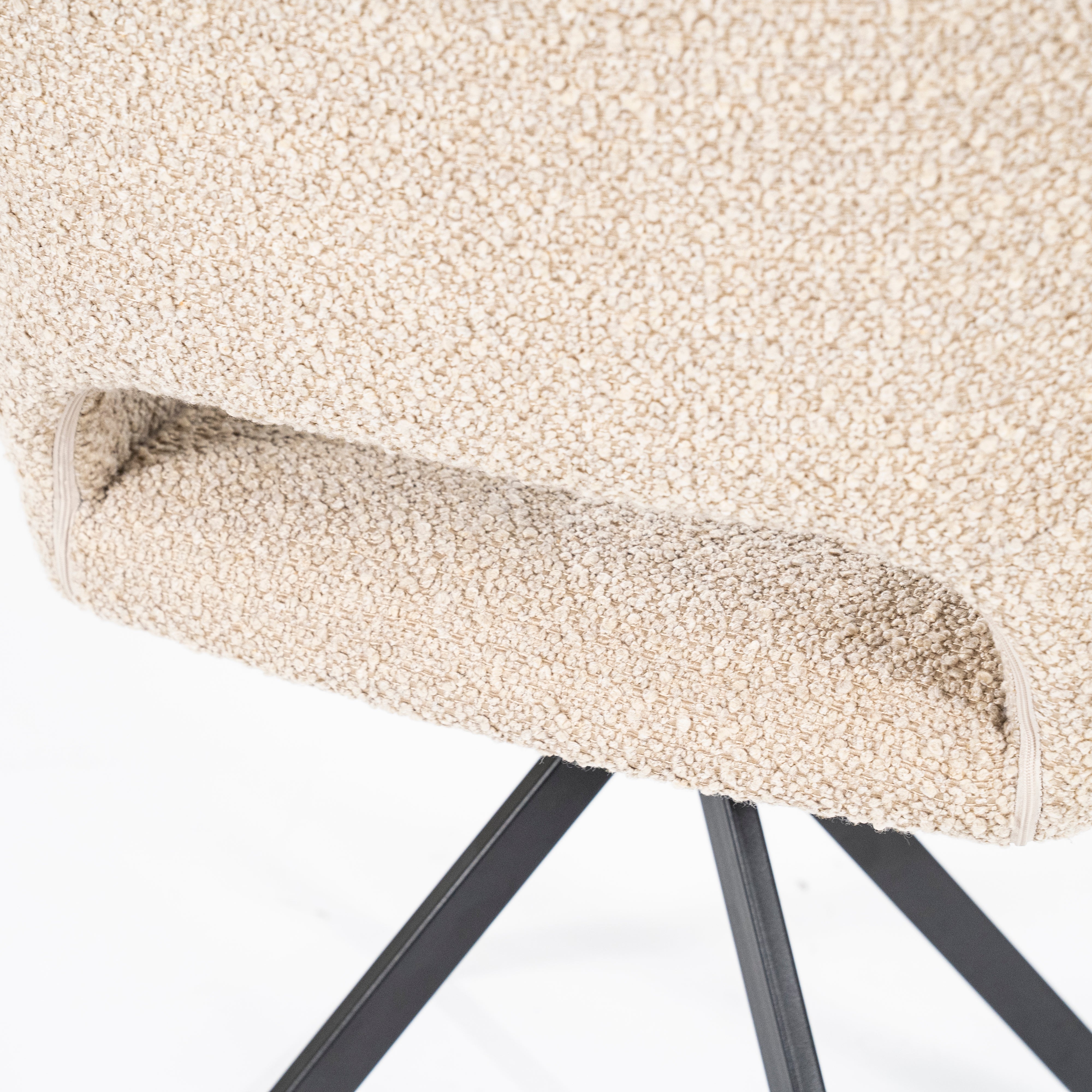 FABIO Chair in Sand with Black Base