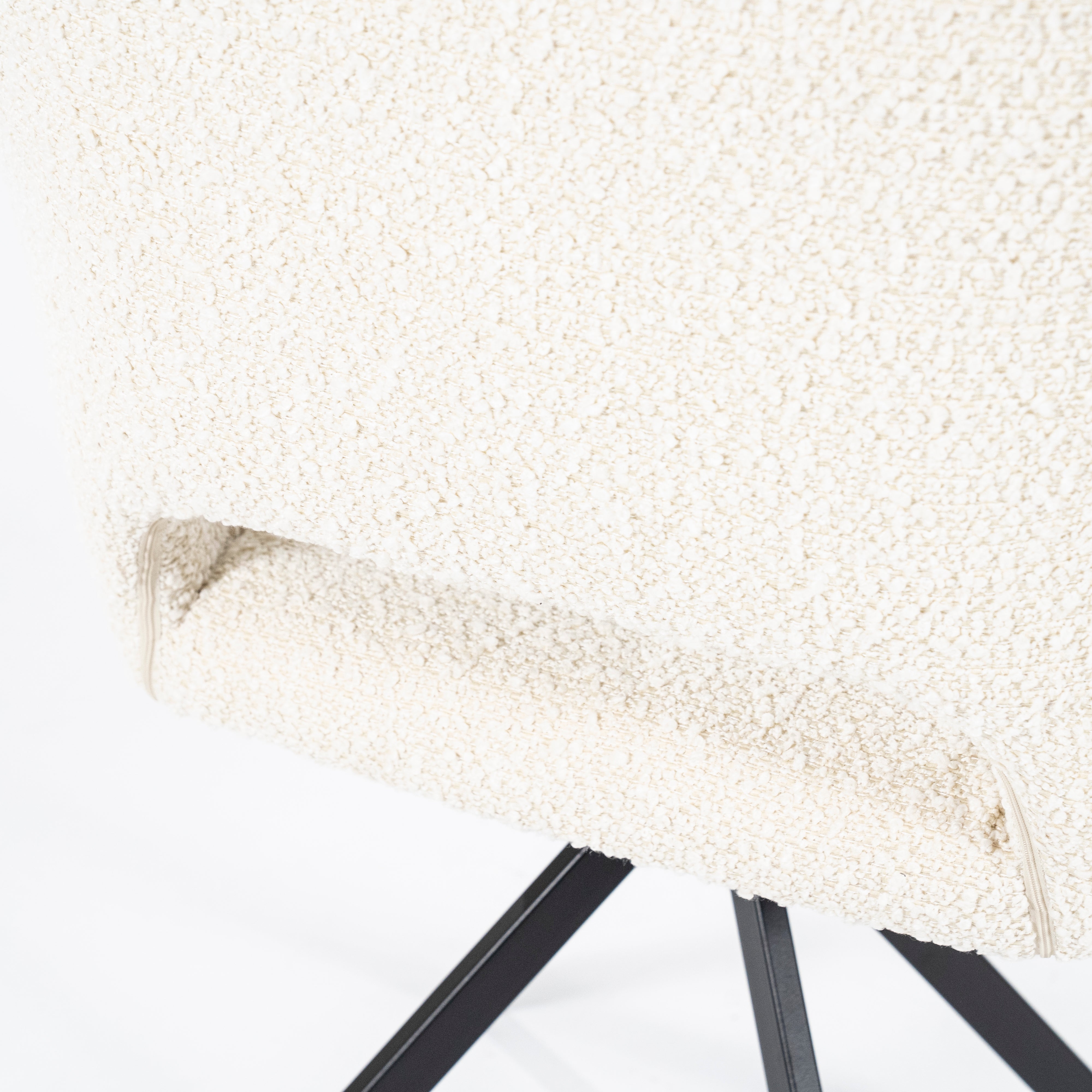 FABIO Chair Beige with Black Base