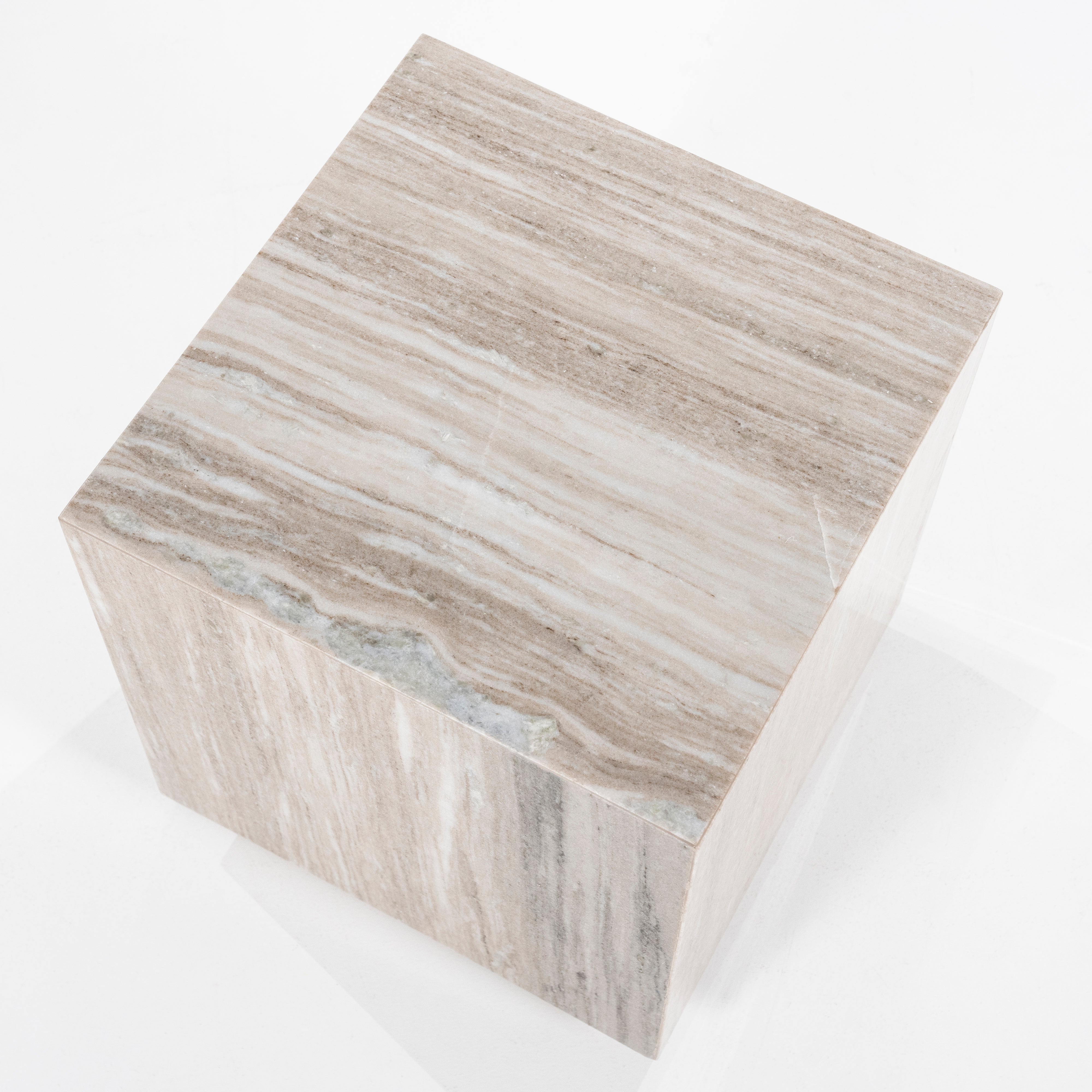 VINCE Side Table Gray Marble