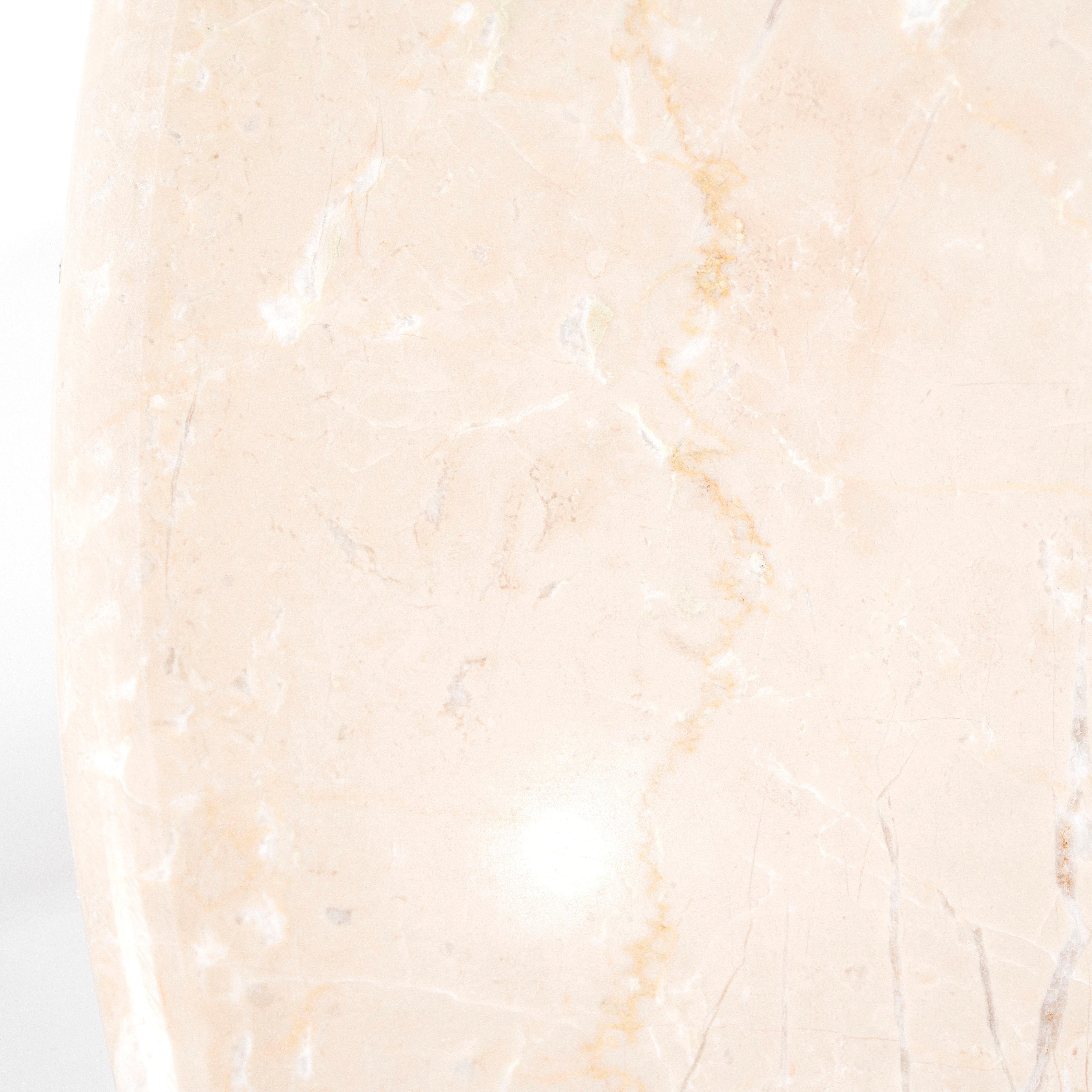 SARA Side Table Mango Wood with Travertine Top