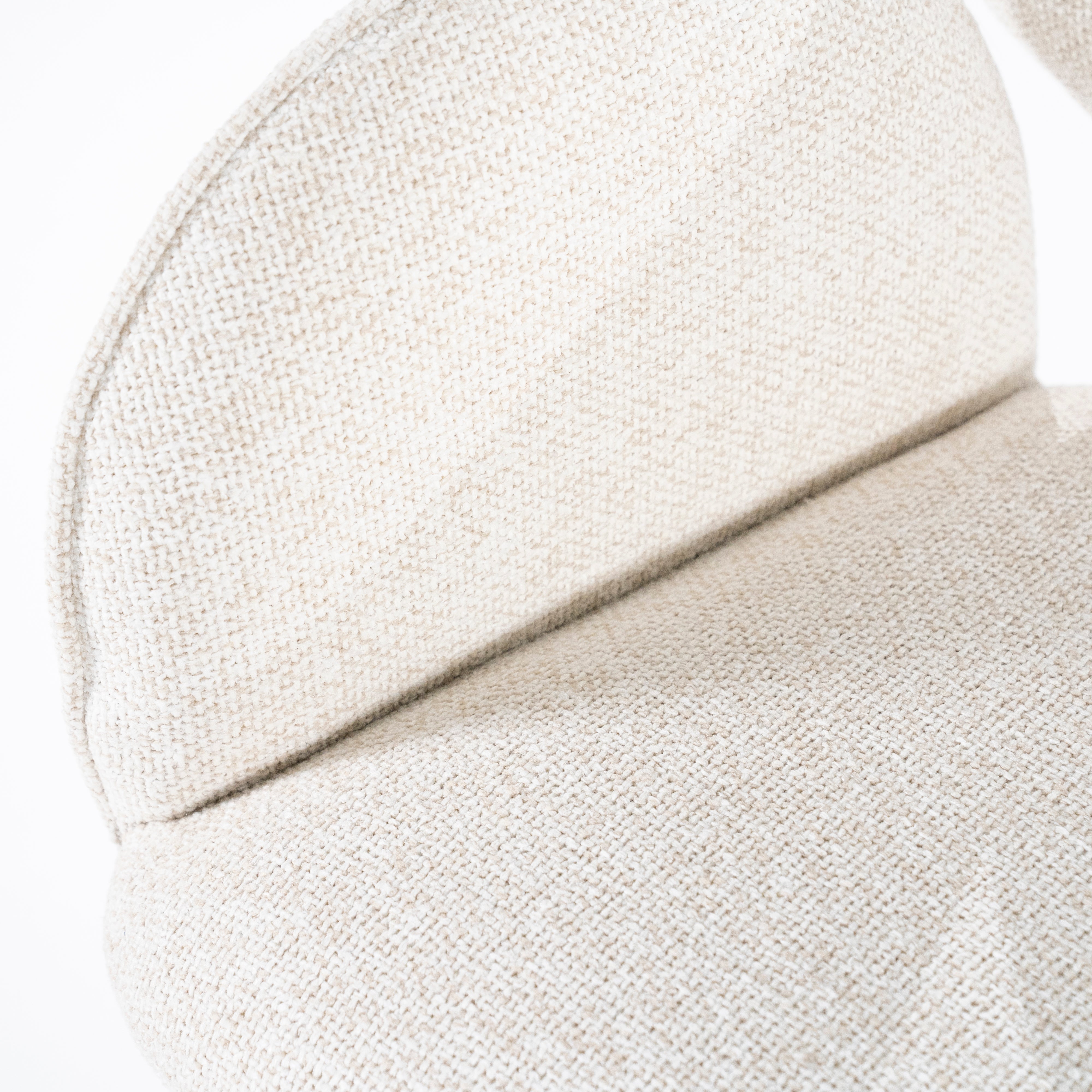 ROSALIN Cream Chair with Black Base