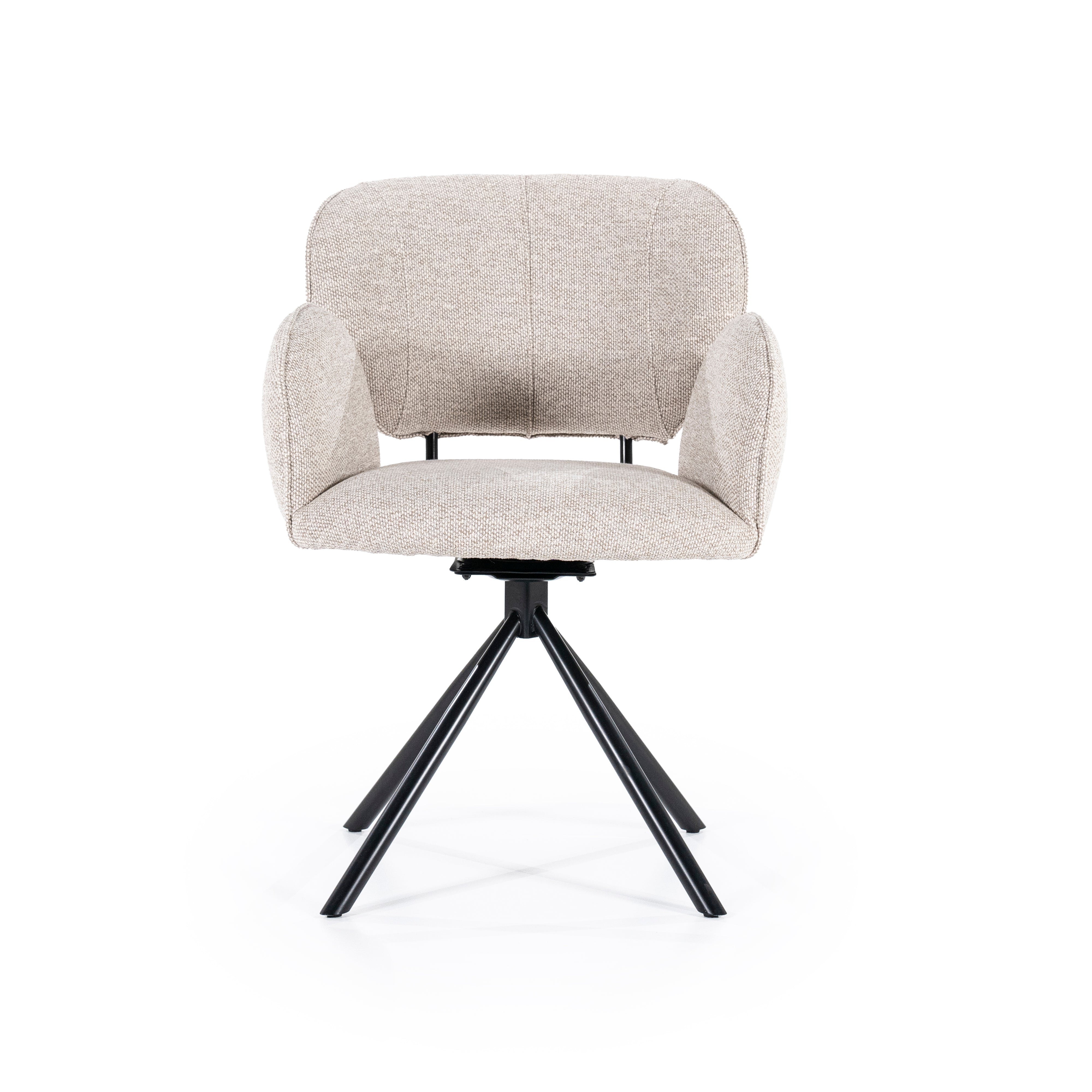 ROSALIN Chair Beige with Black Base