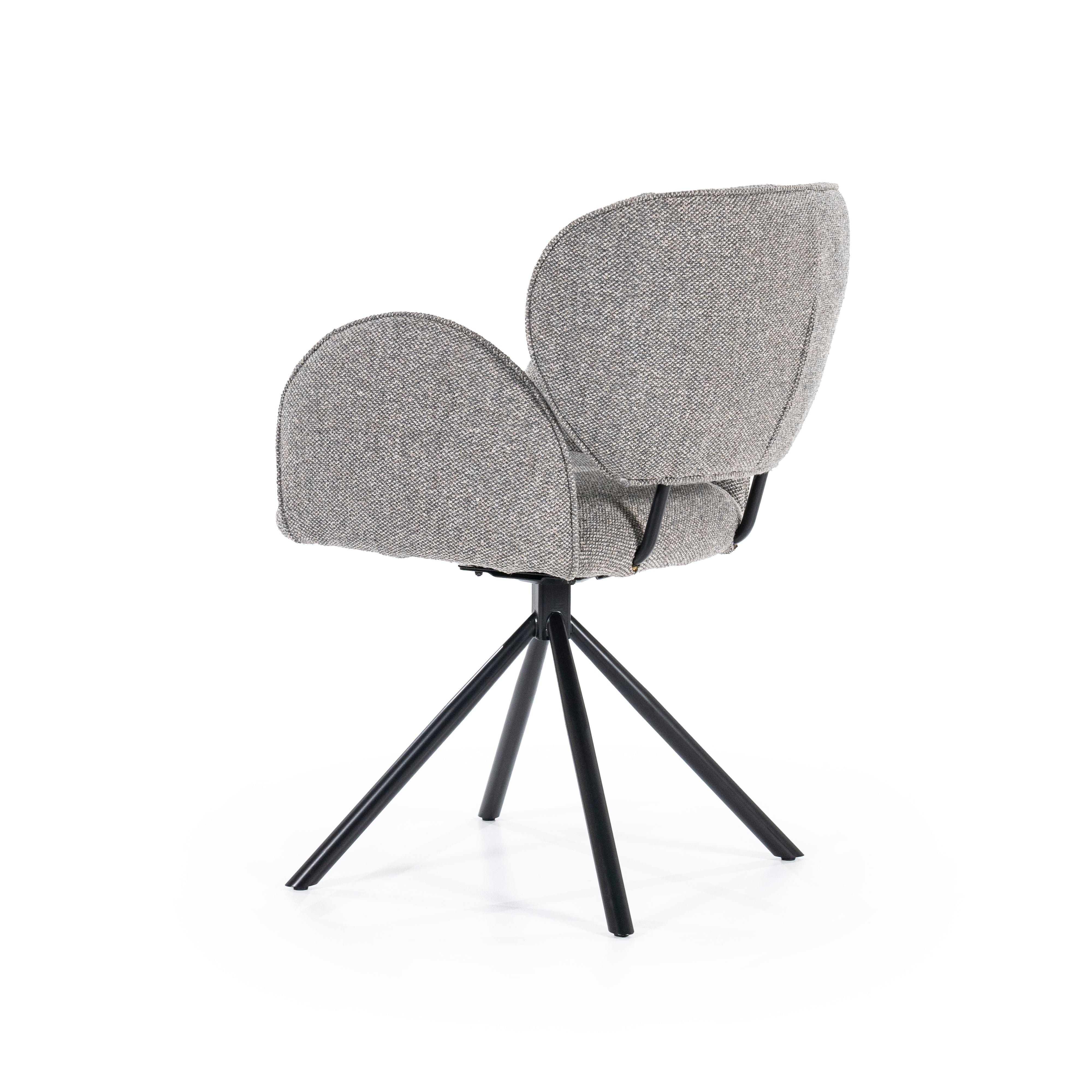 ROSALIN Chair Gray with Black Base
