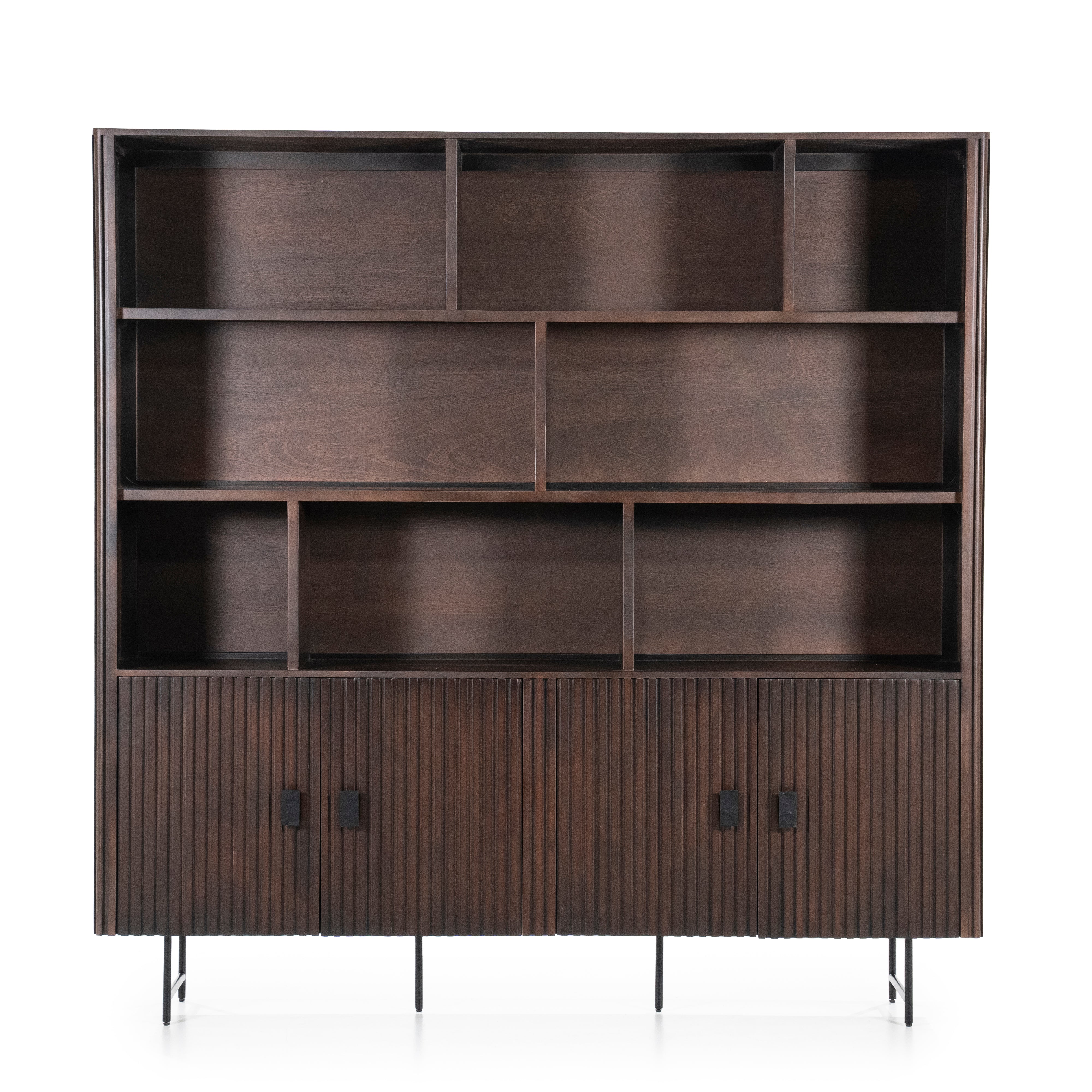 REMI Shelf dark brown mango wood