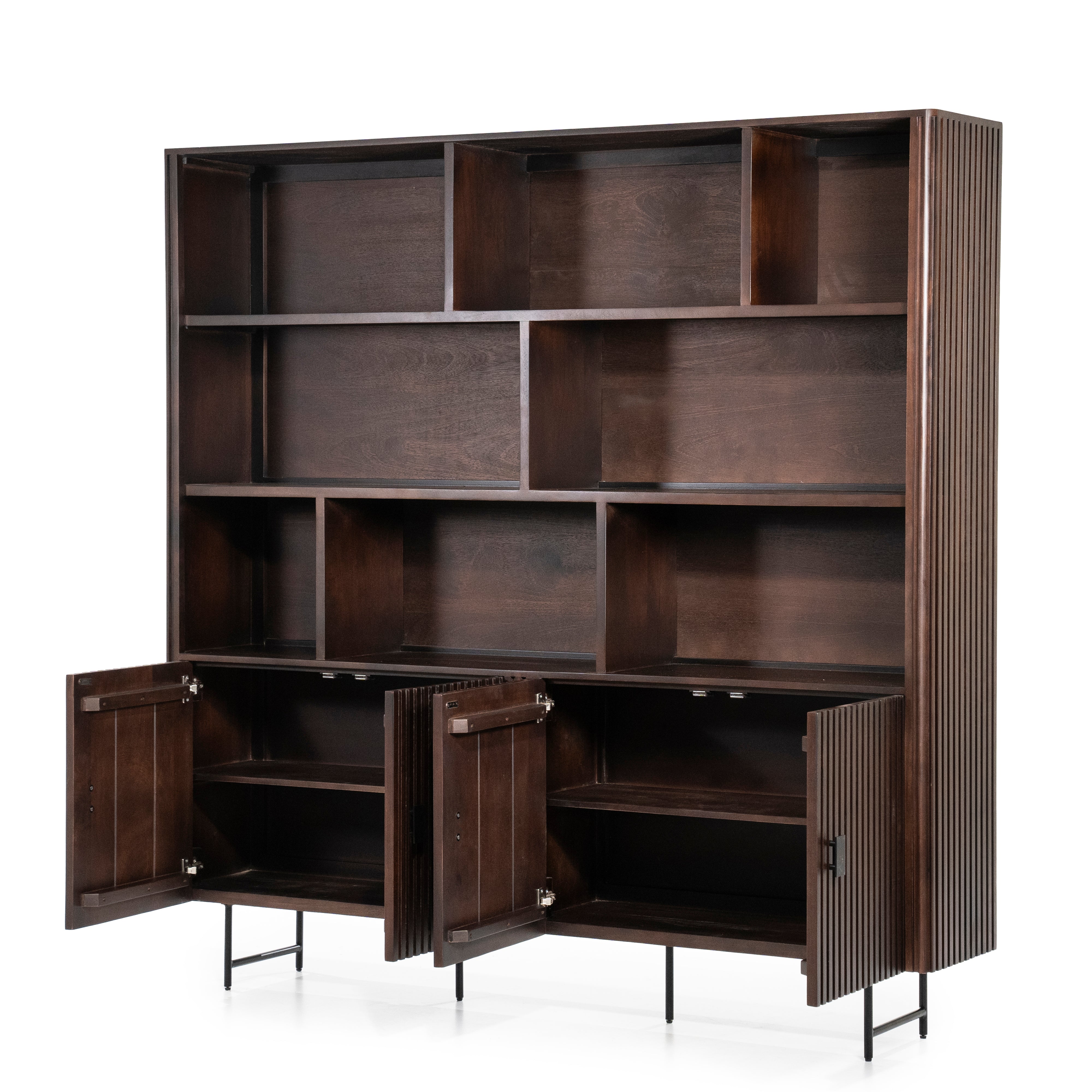 REMI Shelf dark brown mango wood