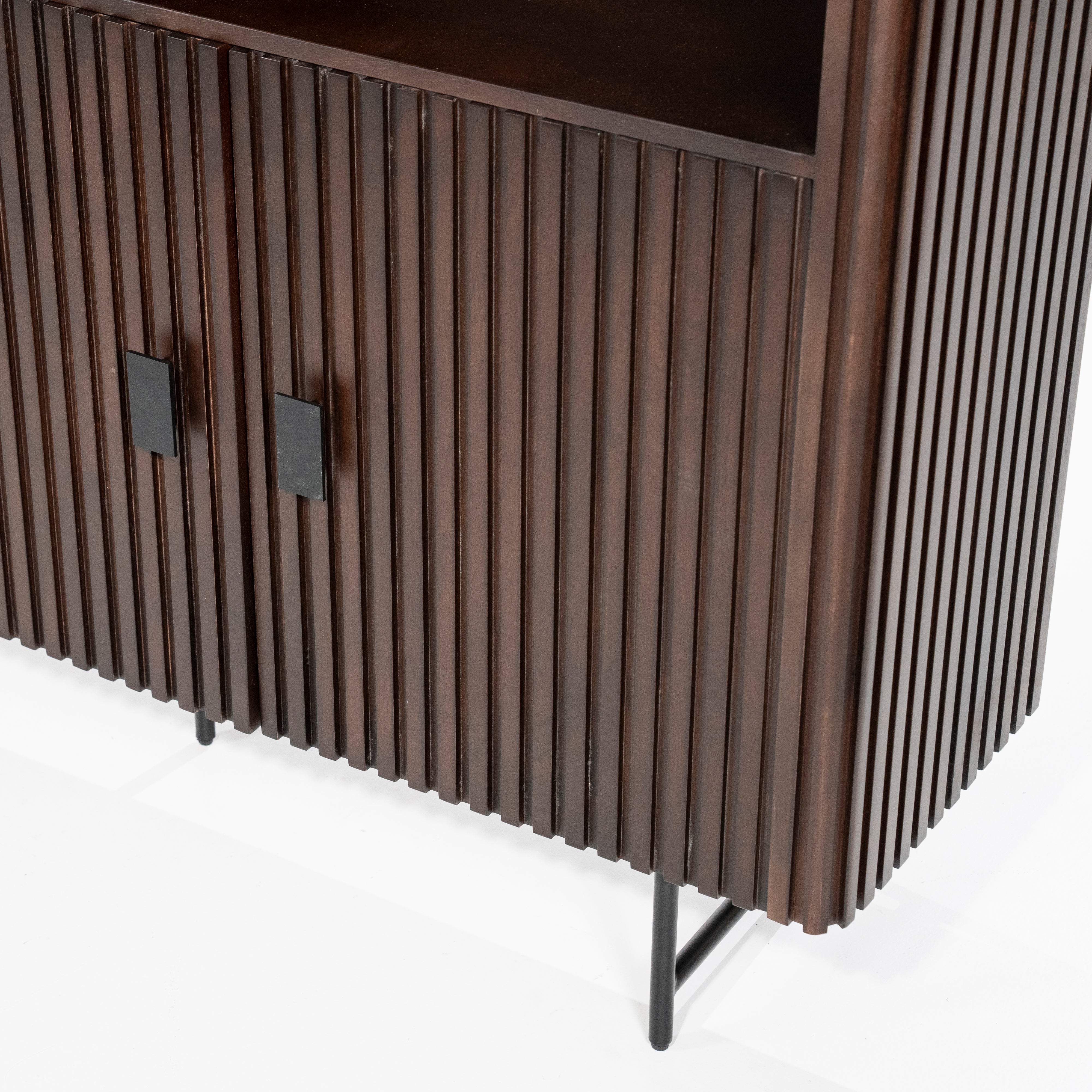 REMI Shelf dark brown mango wood