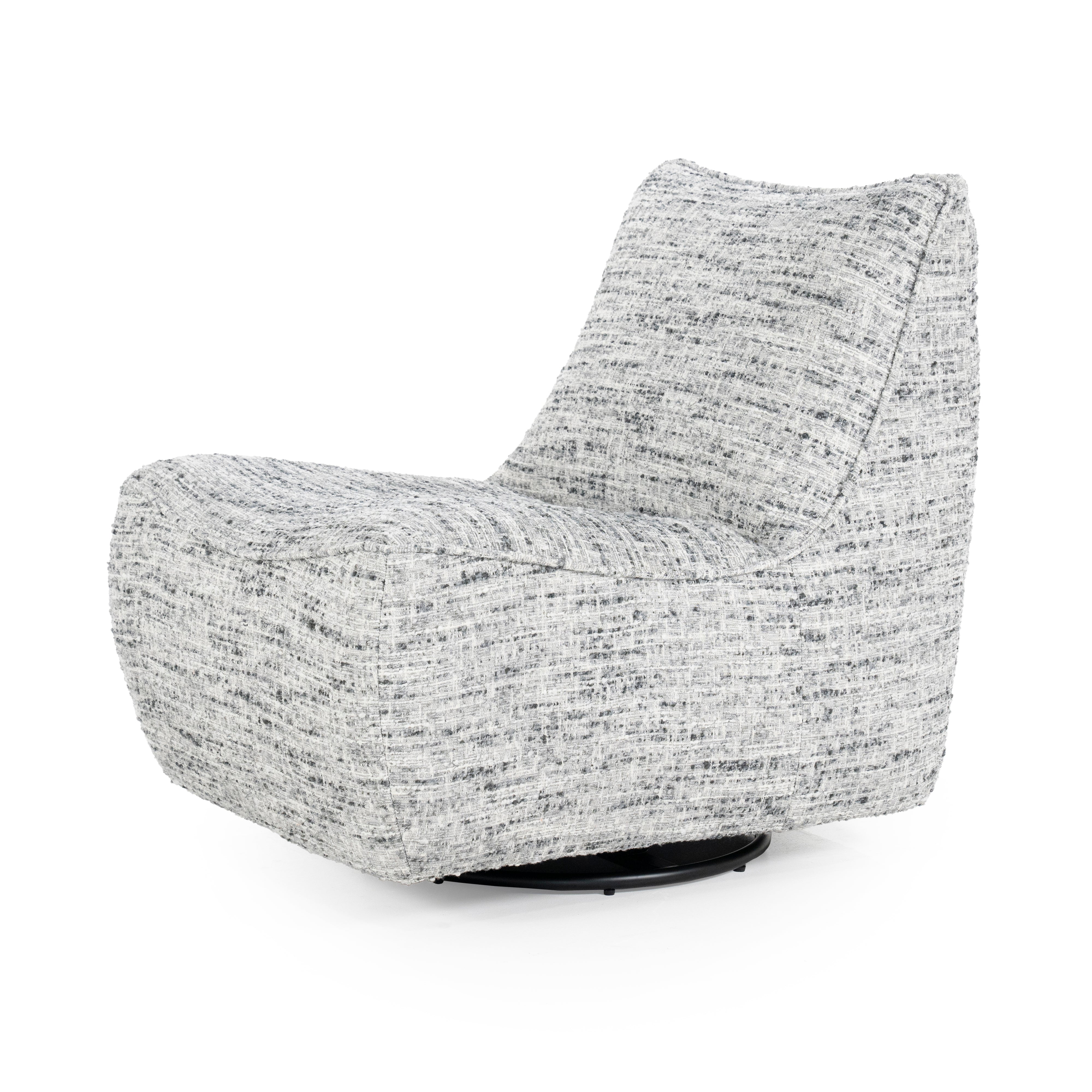 LOYS swivel armchair gray mélange