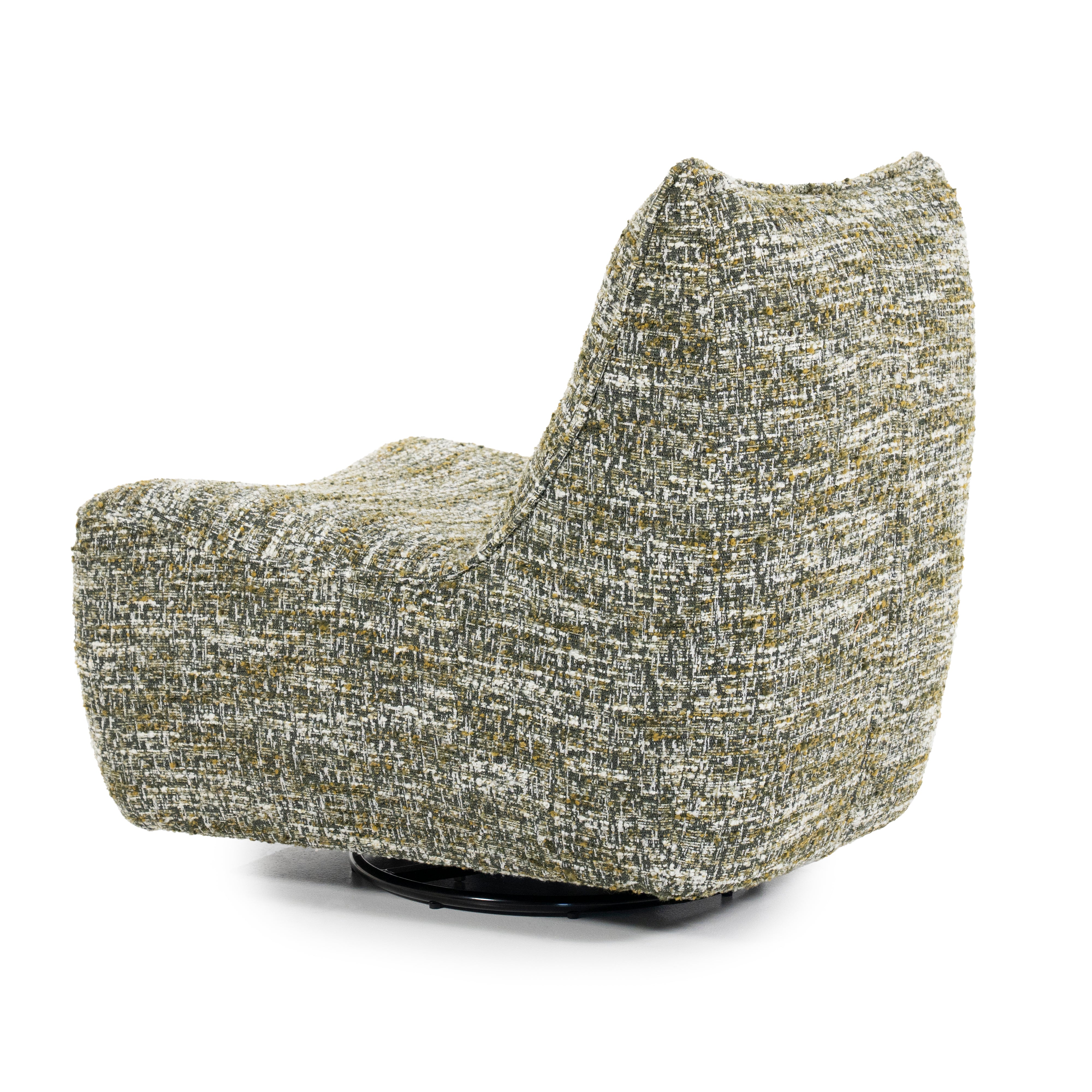 LOYS green mélange swivel armchair