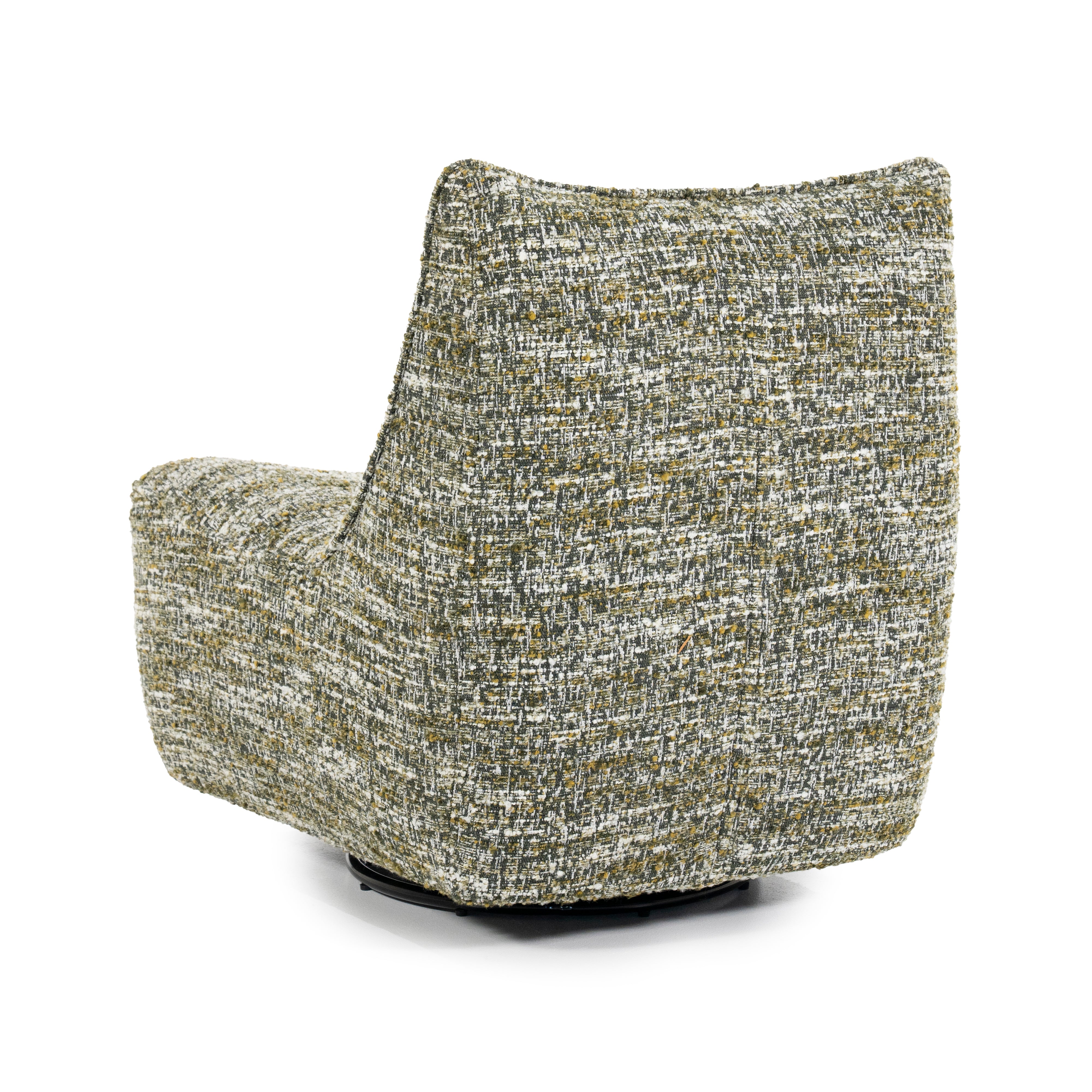 LOYS green mélange swivel armchair