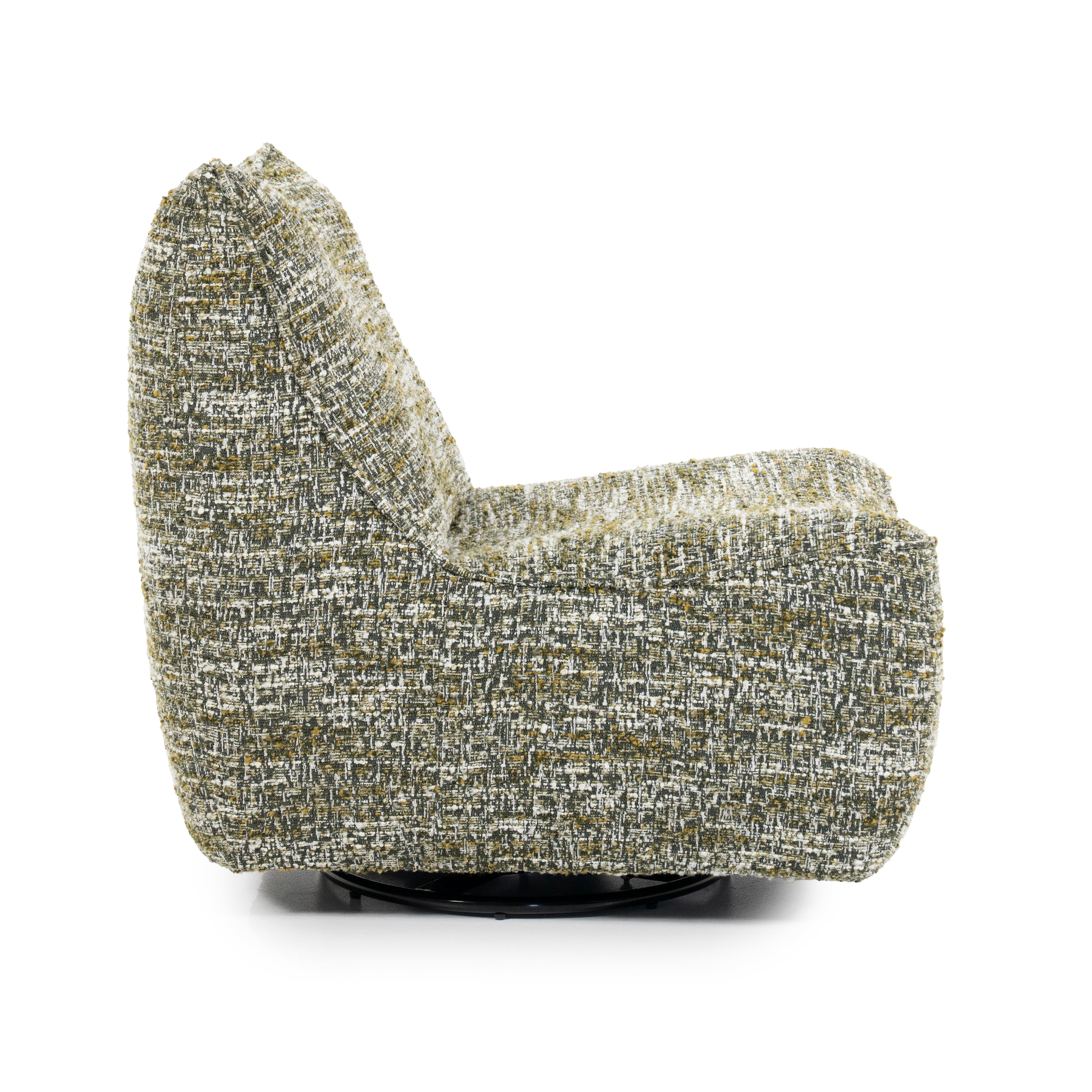 LOYS green mélange swivel armchair