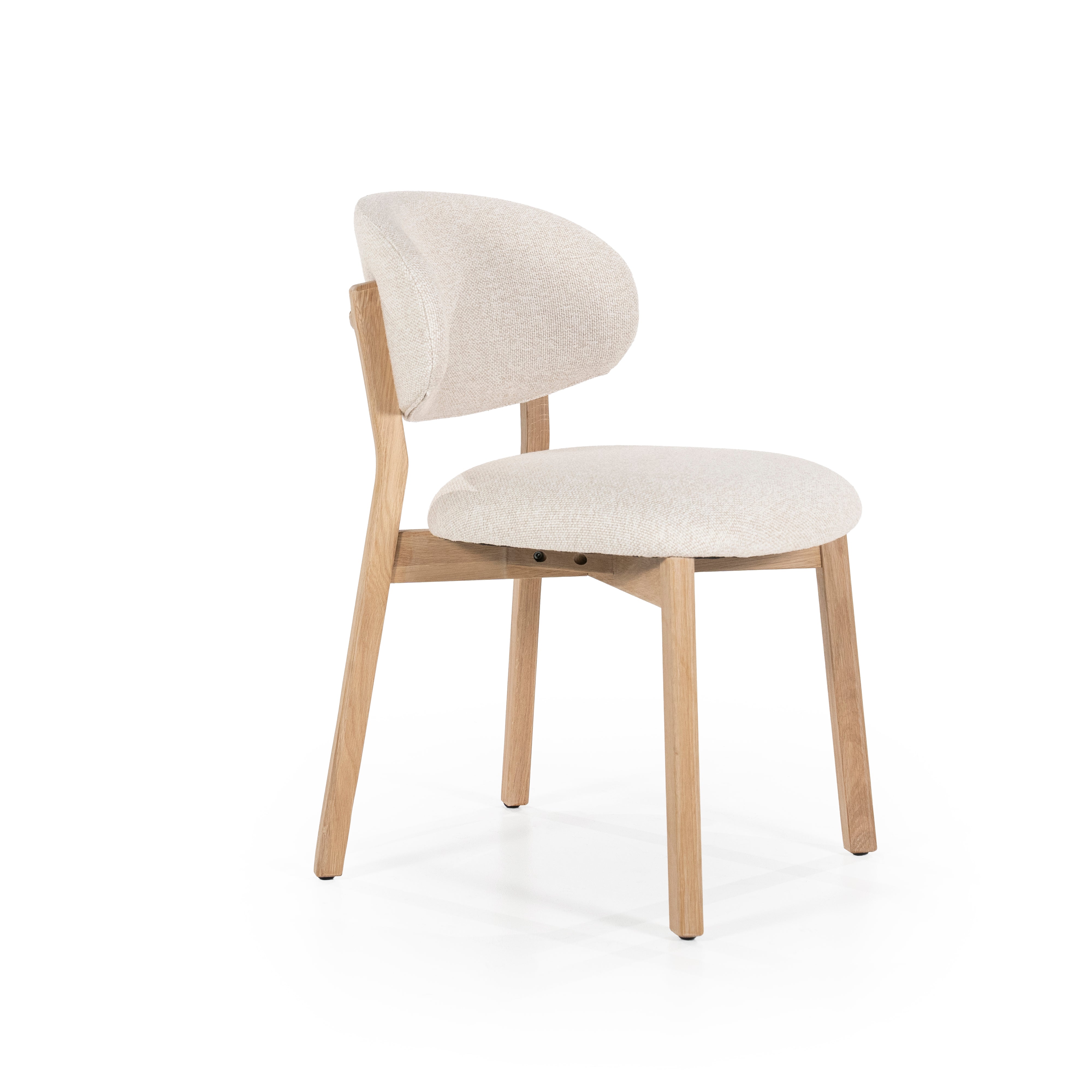 MIKKY Chair Beige with Oak Base