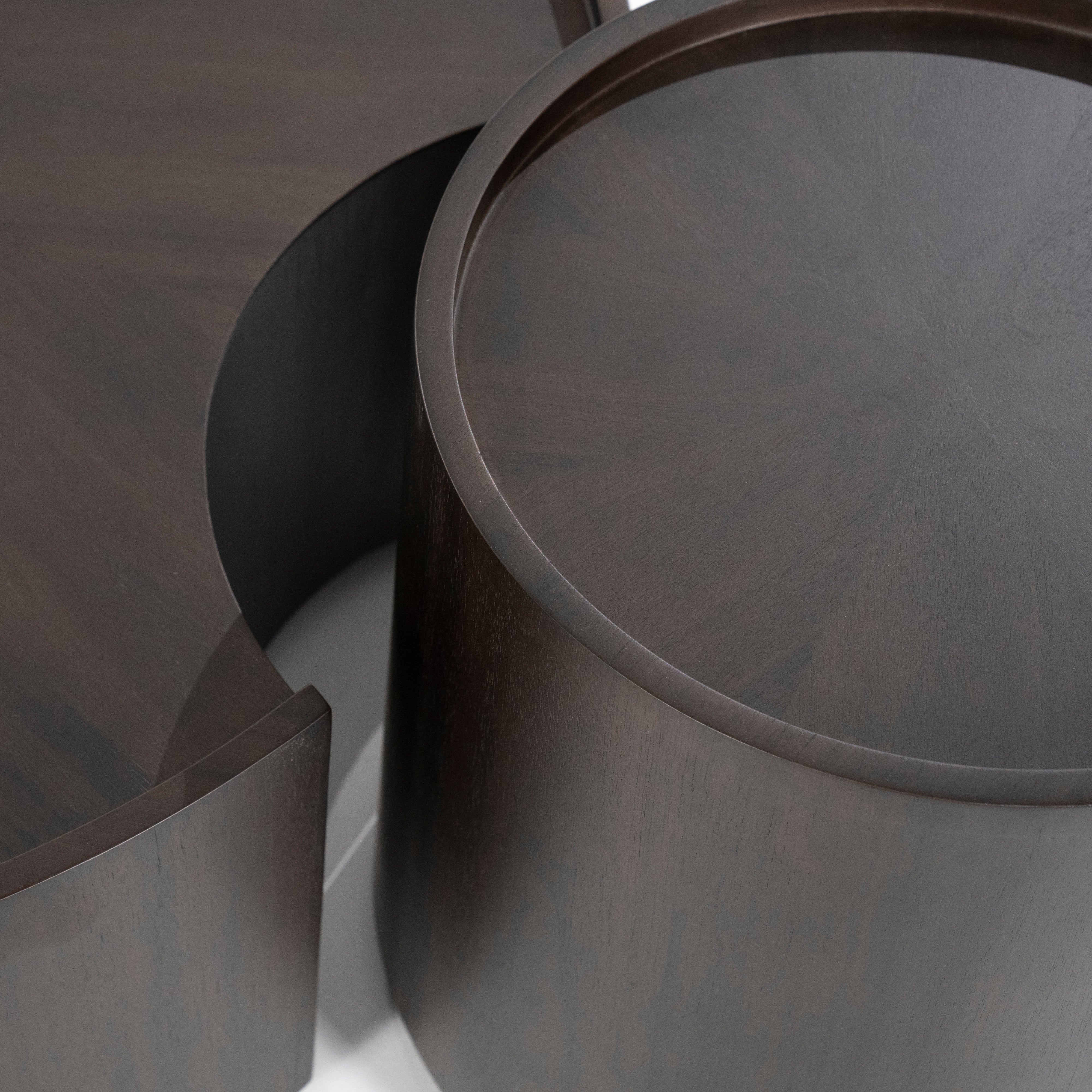 MAX walnut veneer coffee table set