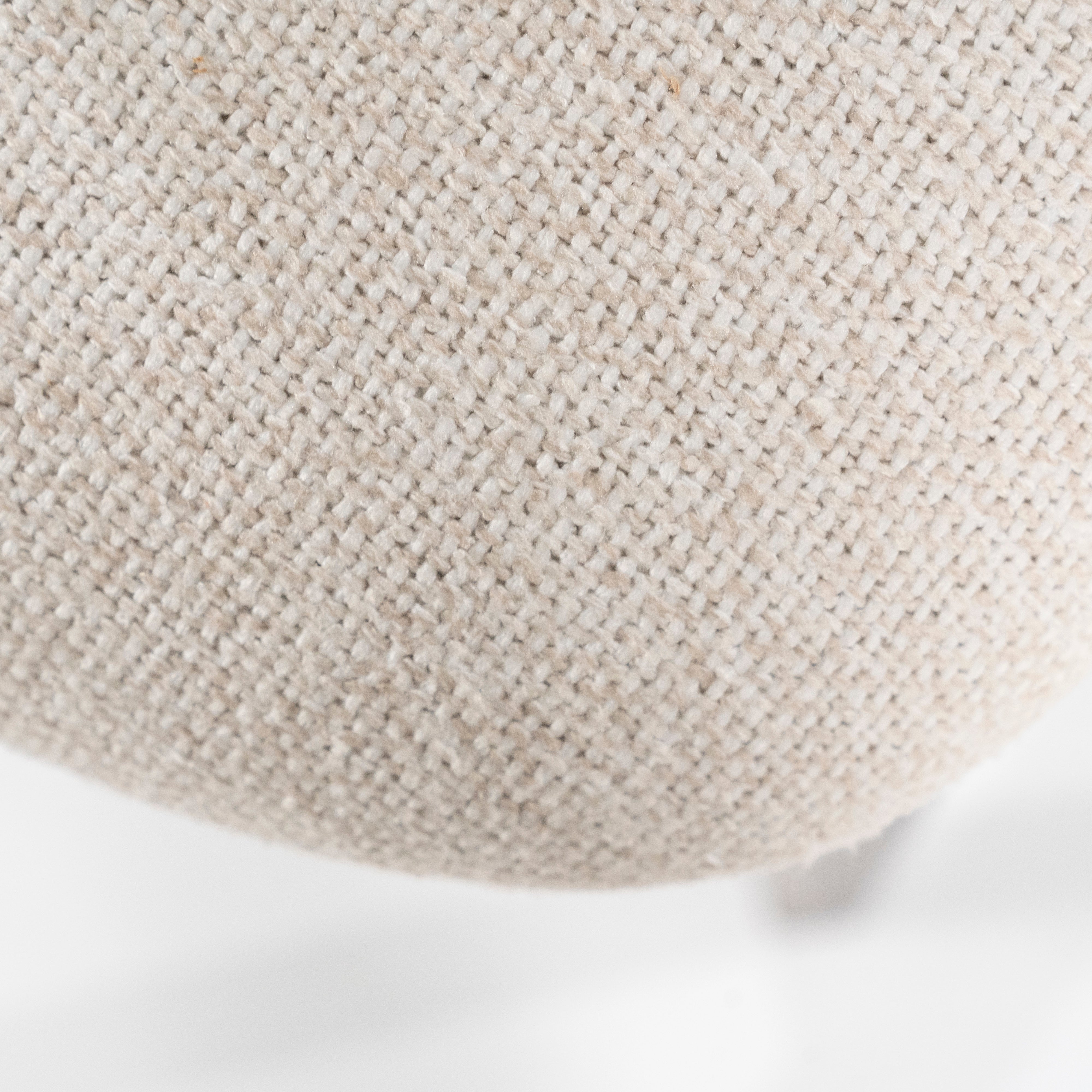 MIKKY Beige Stool with Dark Oak Base