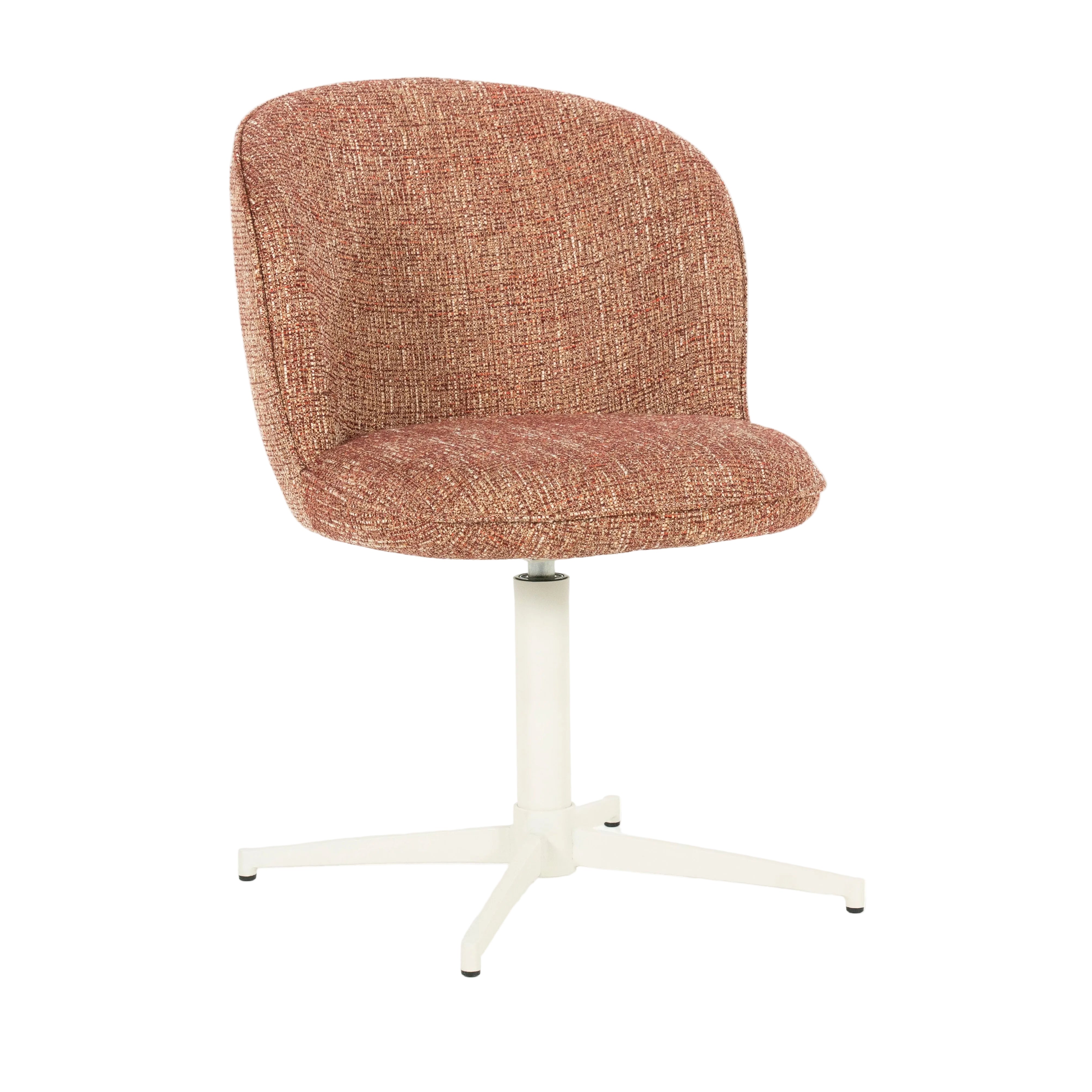 MOLLY swivel chair terracotta with cream base