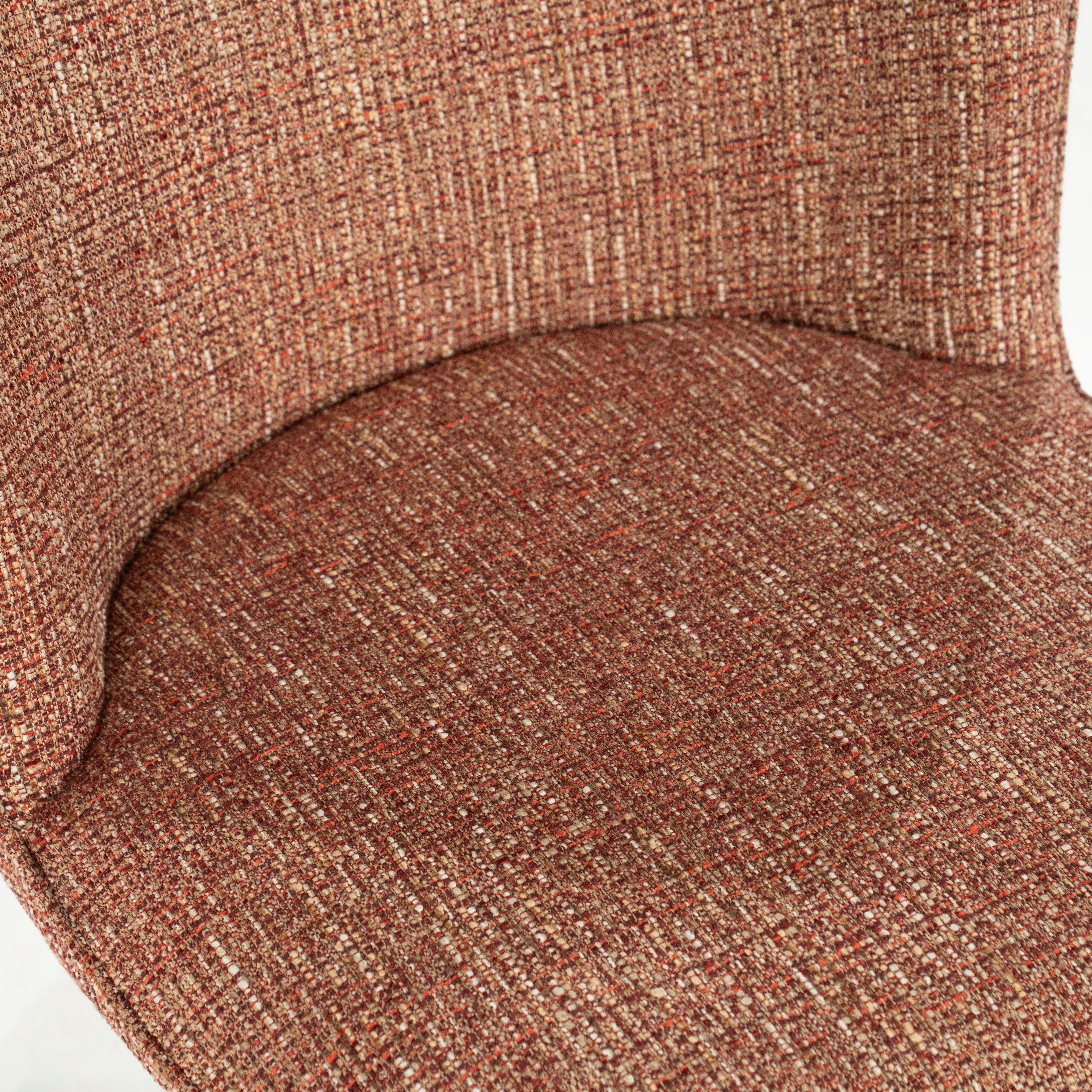 MOLLY swivel chair terracotta with cream base