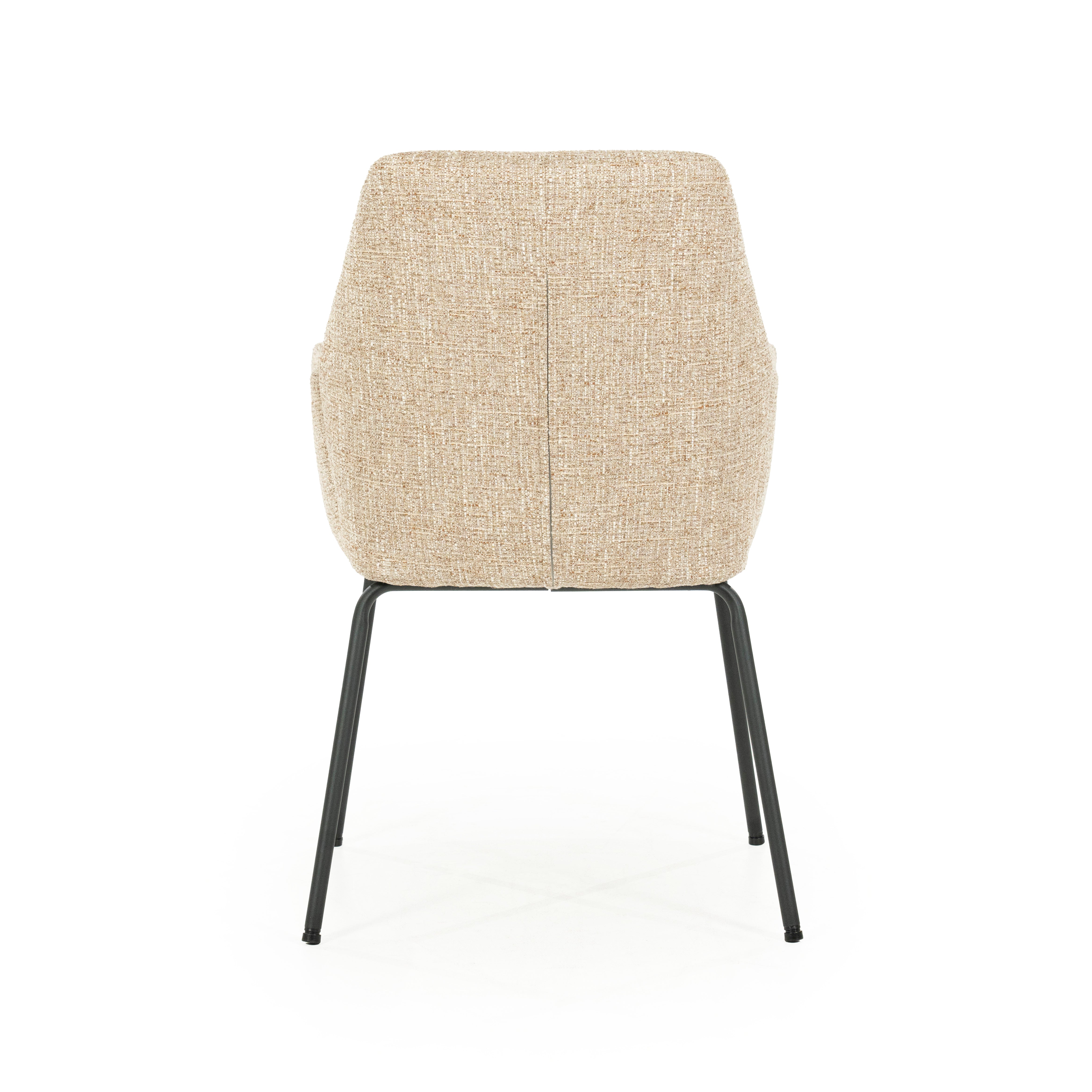 INDY taupe chair with black base