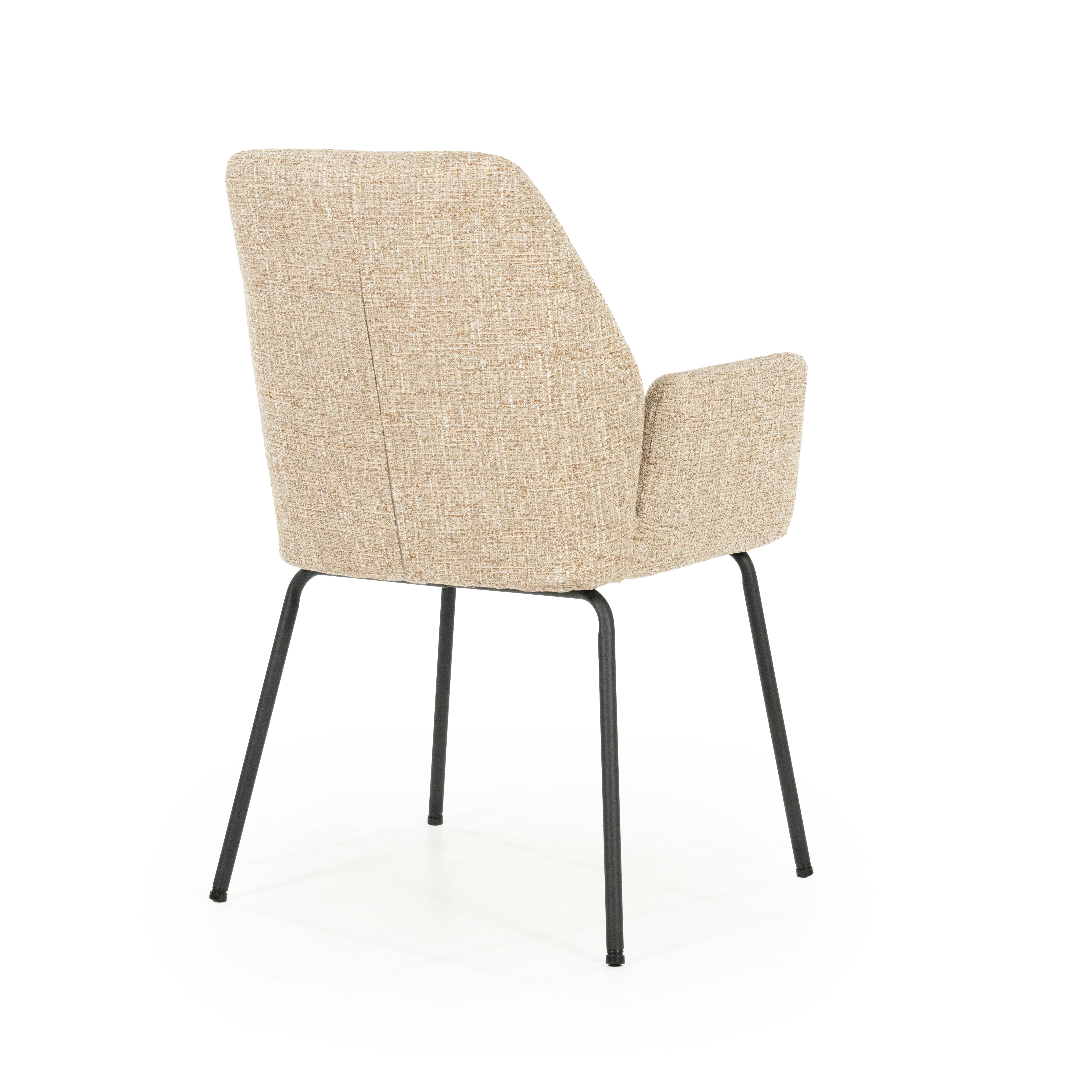 INDY taupe chair with black base