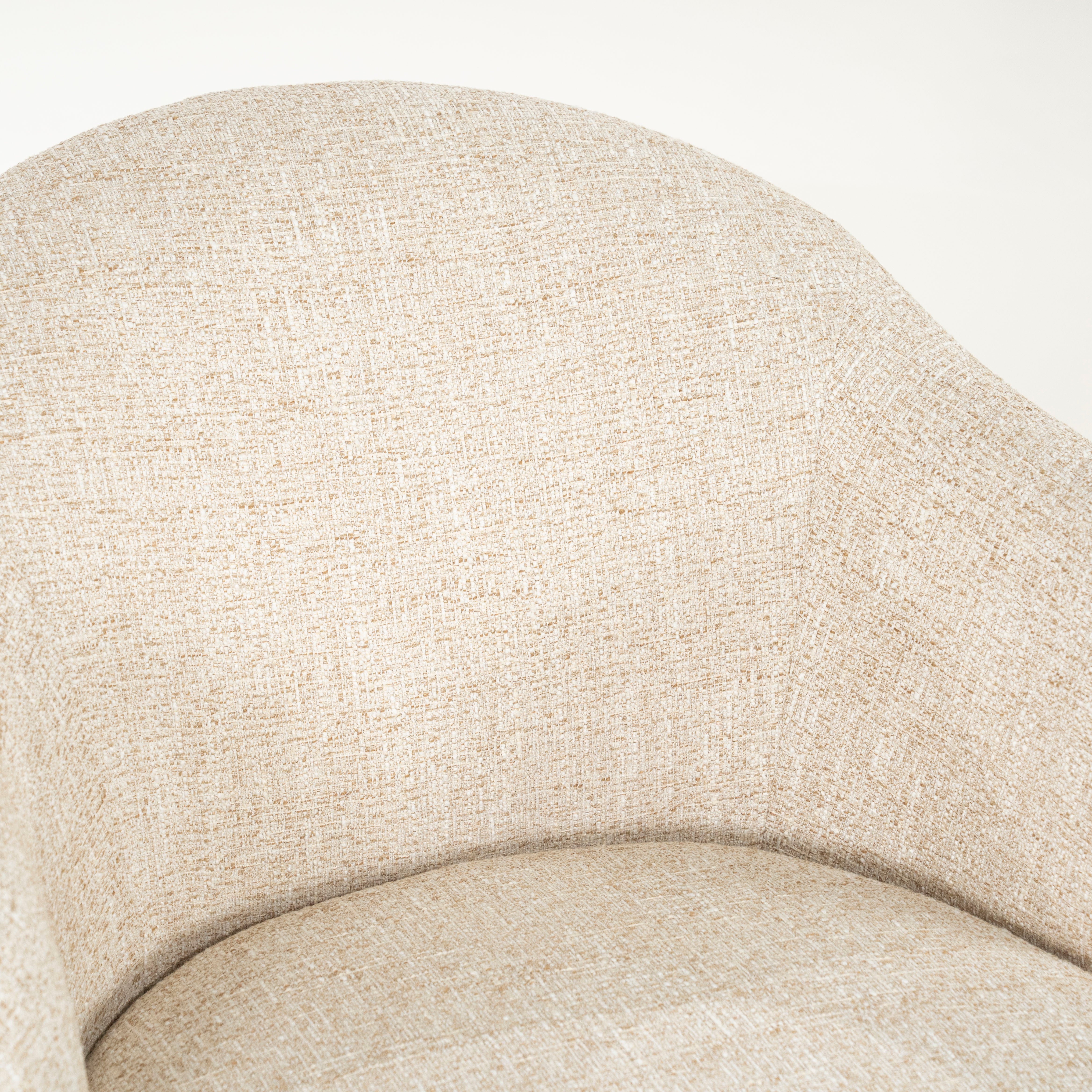 Drehstuhl CONNOR hellbeige mit schwarzem Fuß