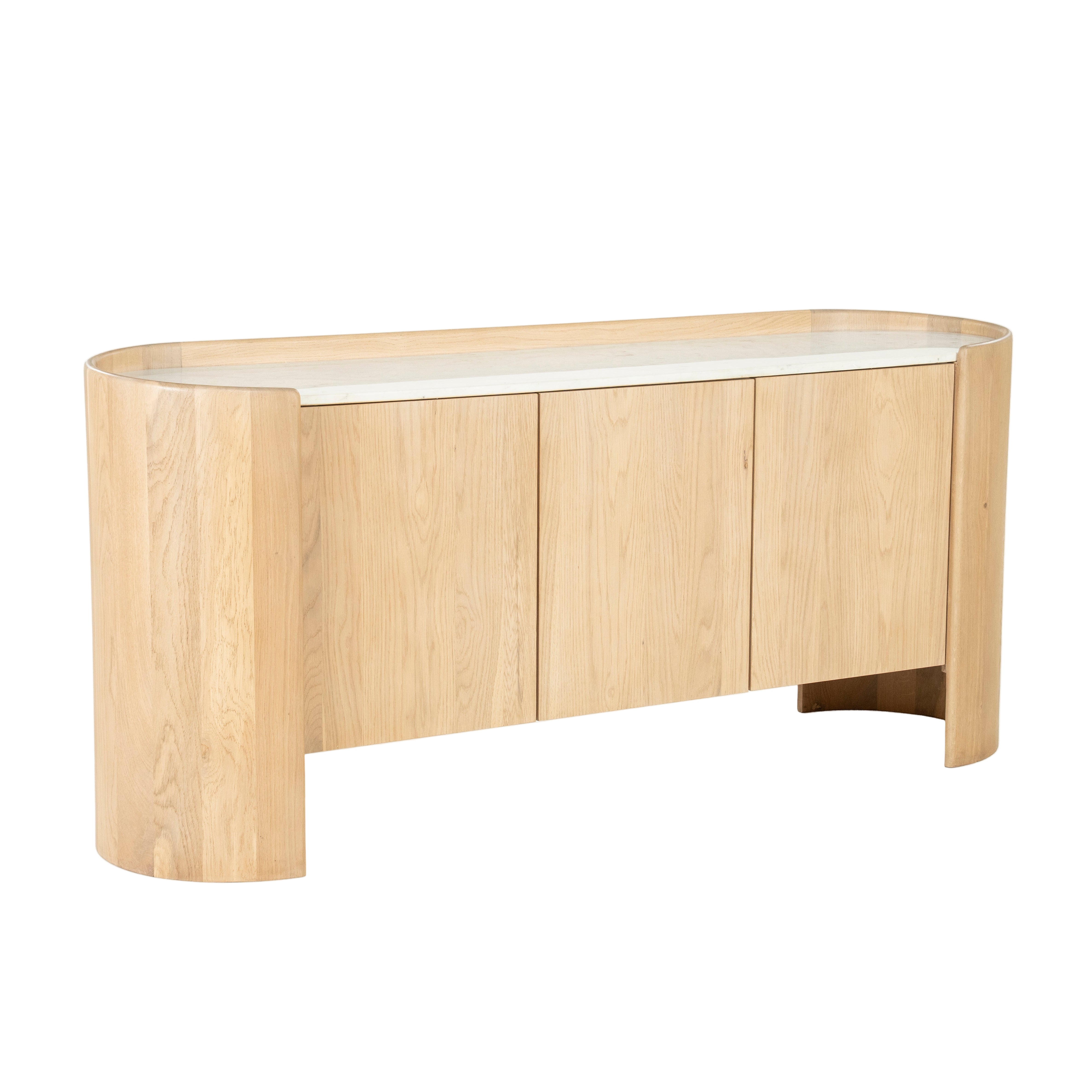 DON chest of drawers oak wood with marble top