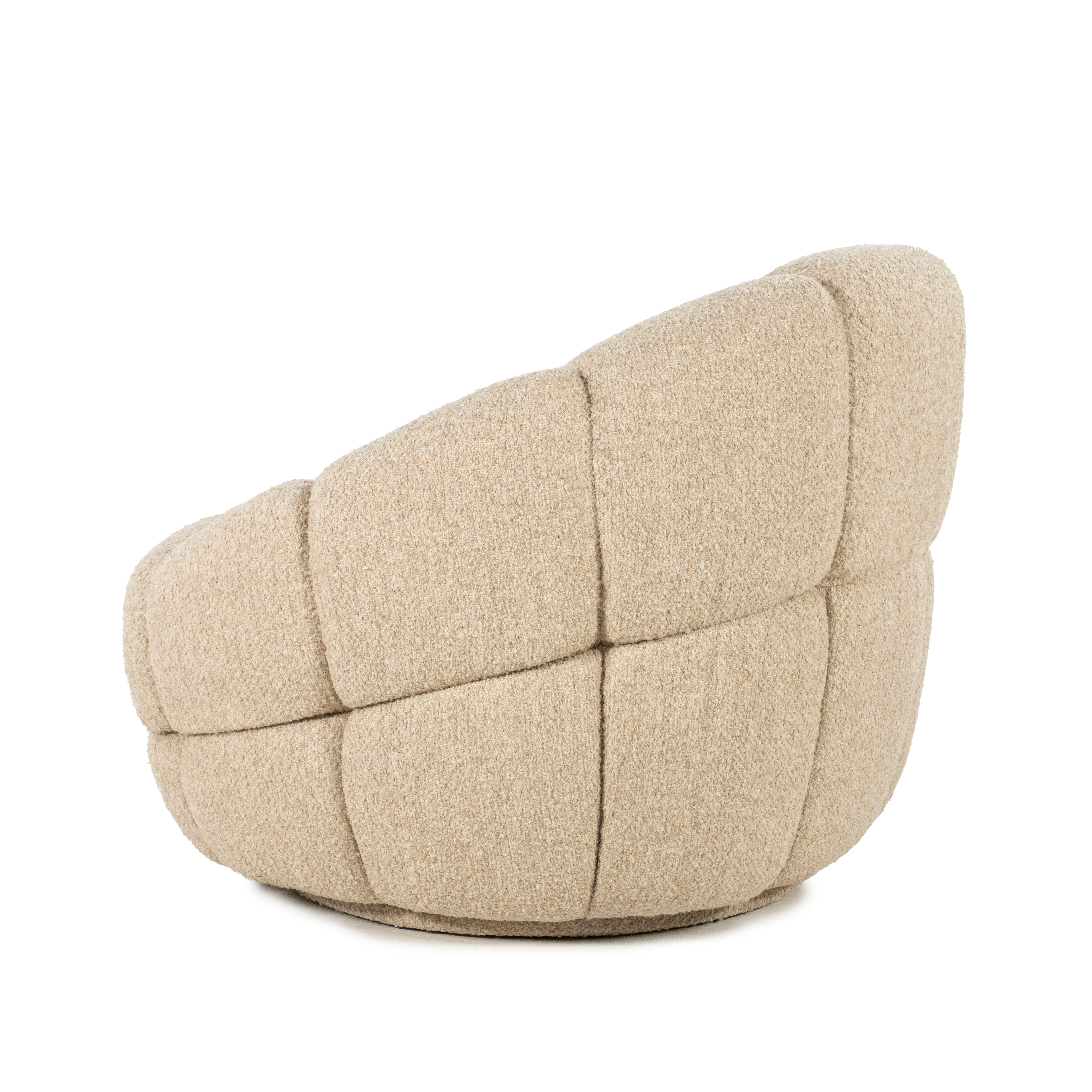 TINA Beige Swivel Armchair