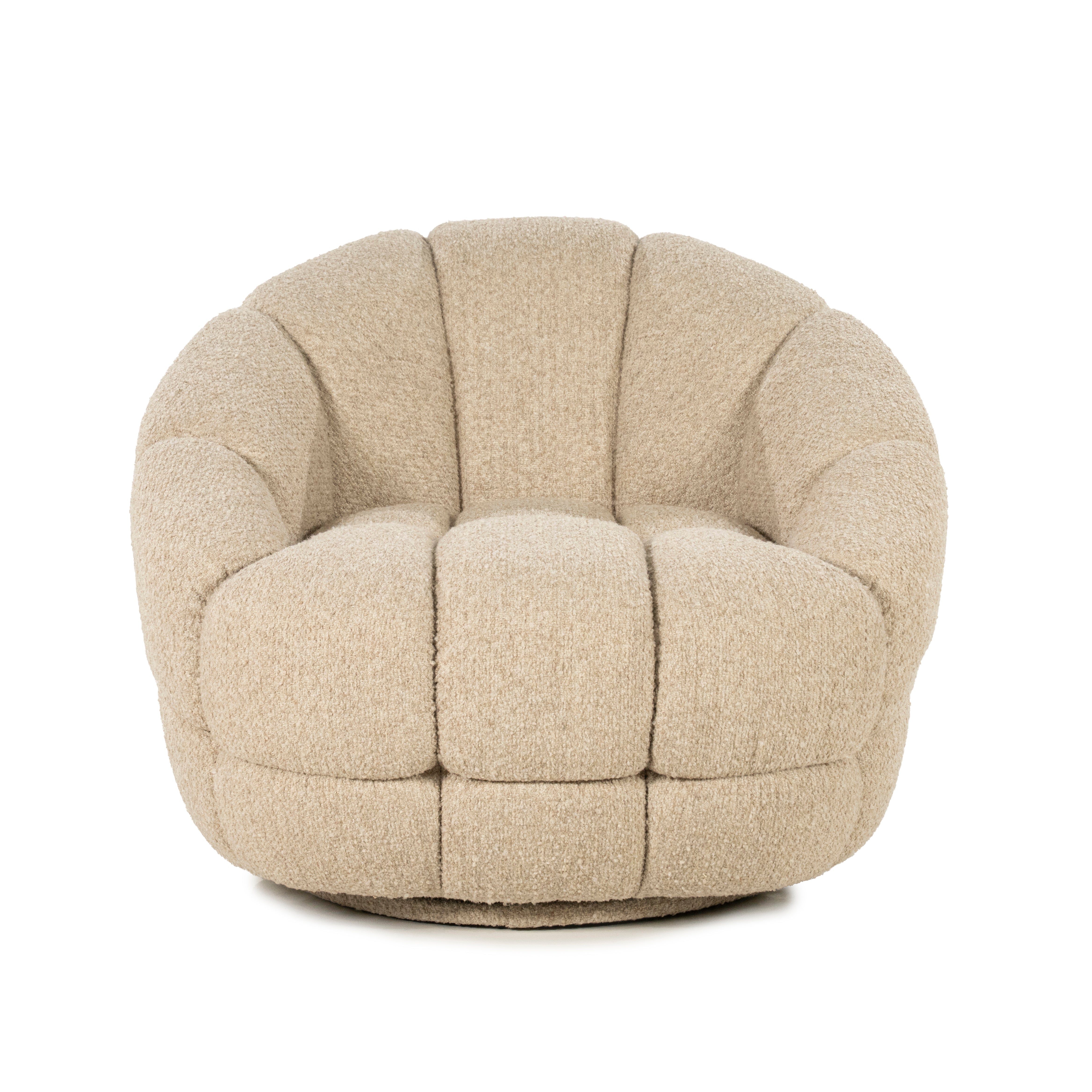 TINA Beige Swivel Armchair