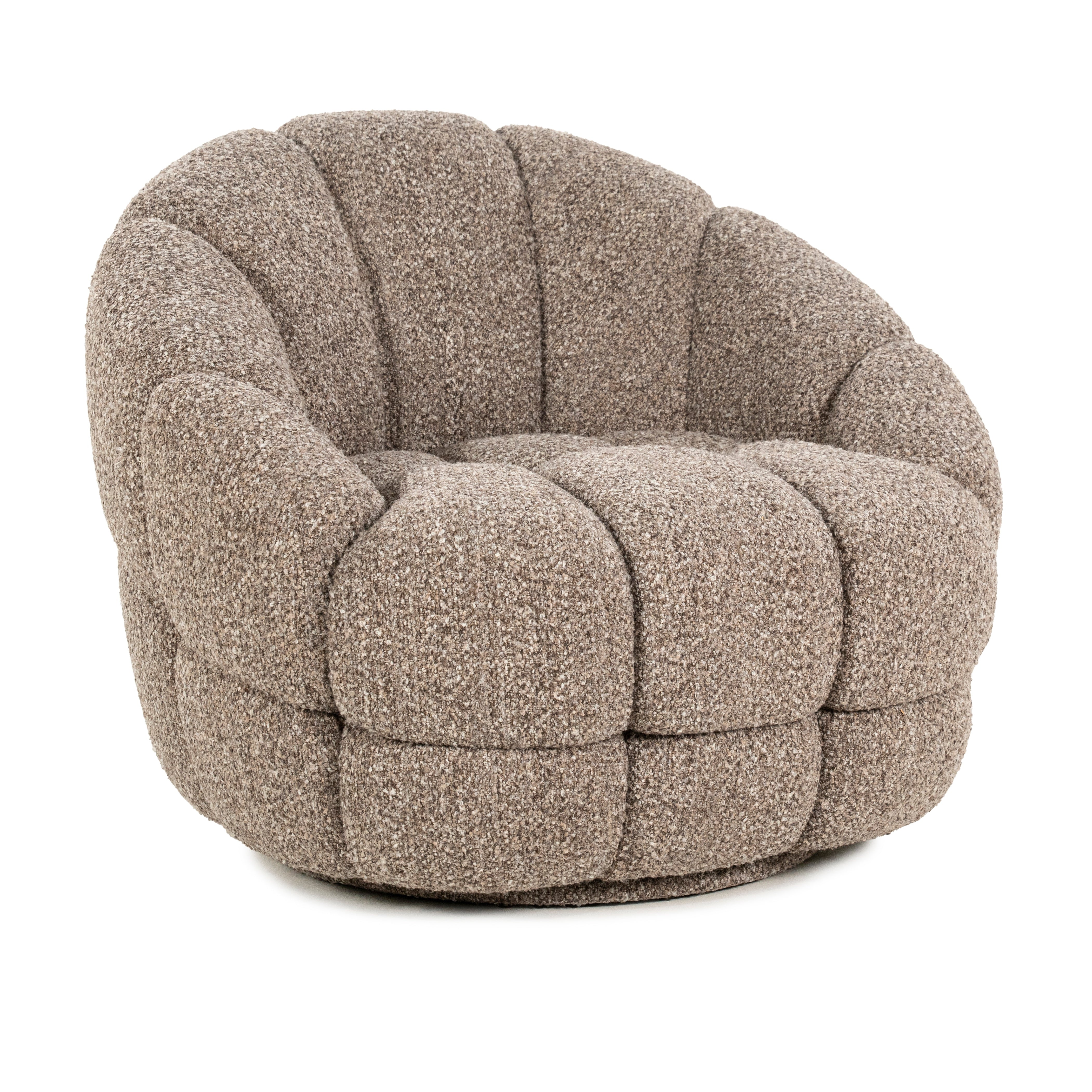 TINA taupe swivel armchair