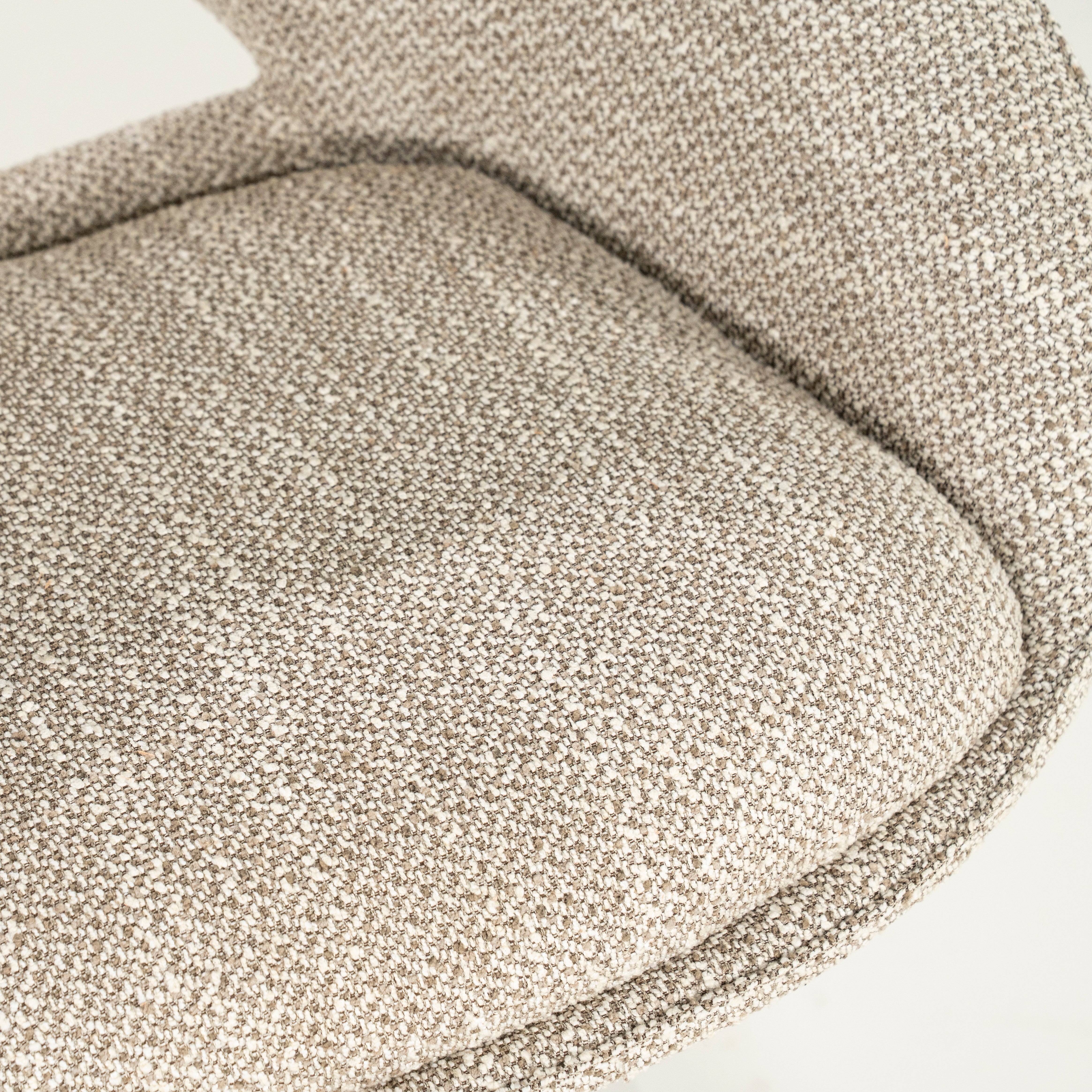 NOL taupe swivel chair with black base