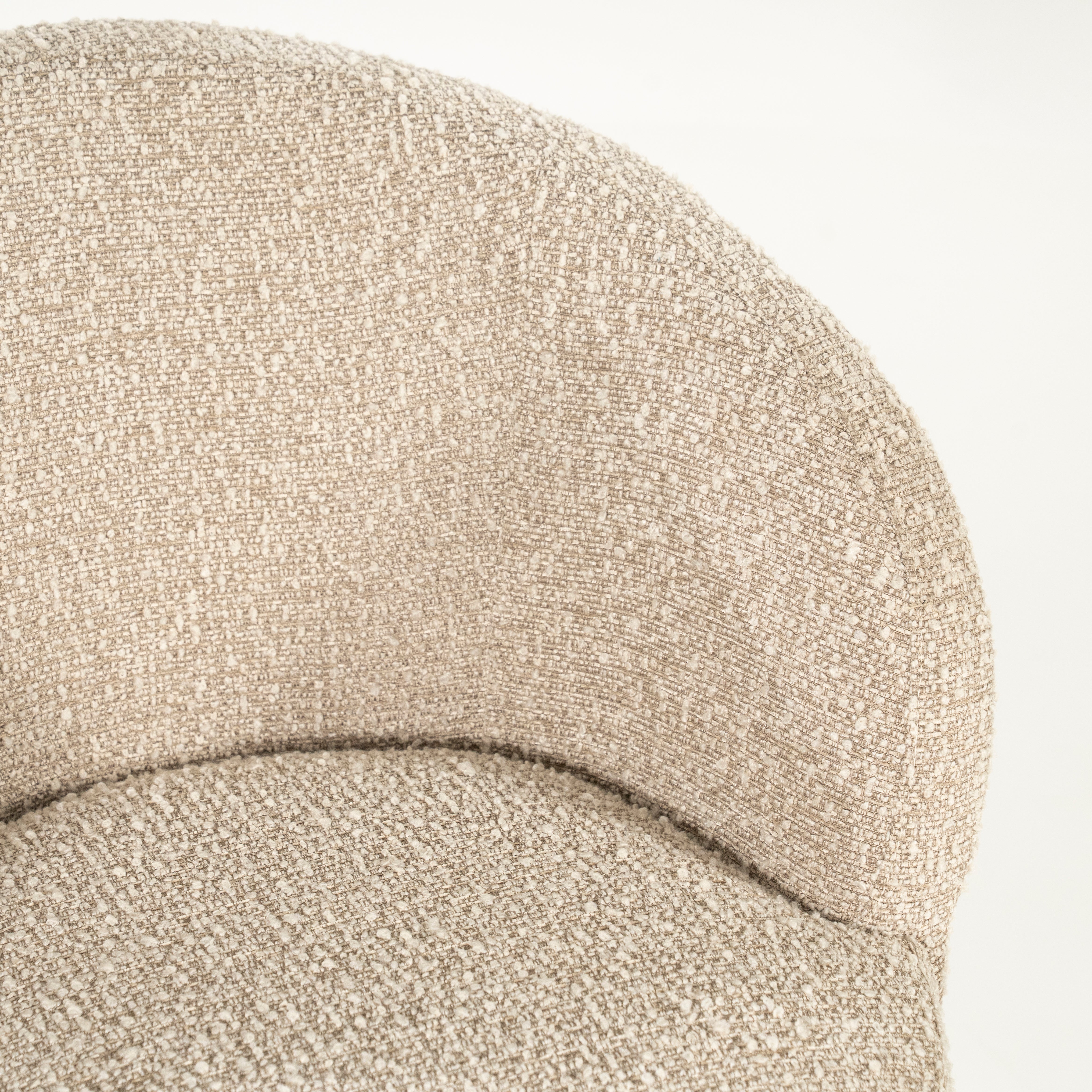 Drehstuhl LIVIA beige mit Holzfuß