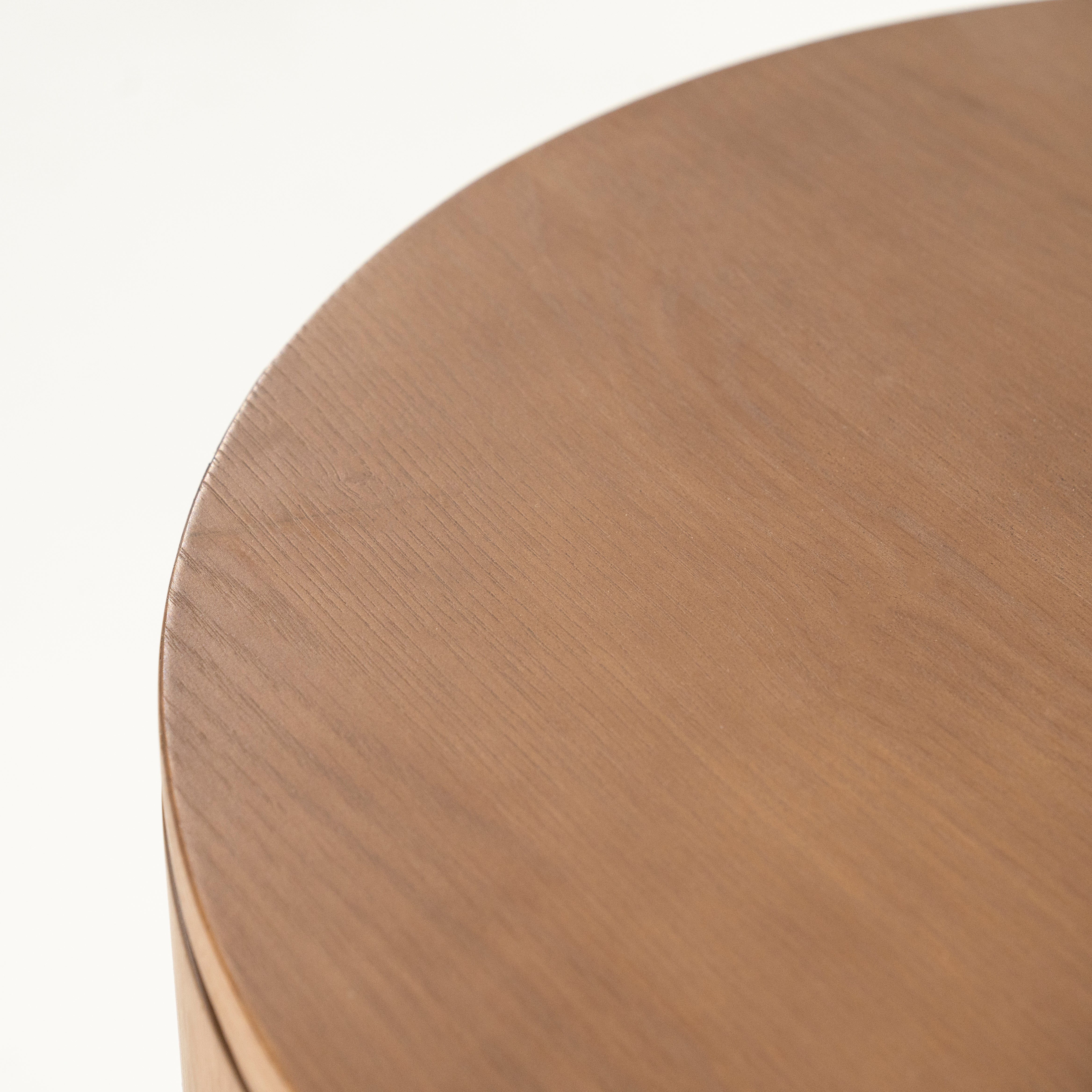 SKYE nightstand dark oak wood with metal base