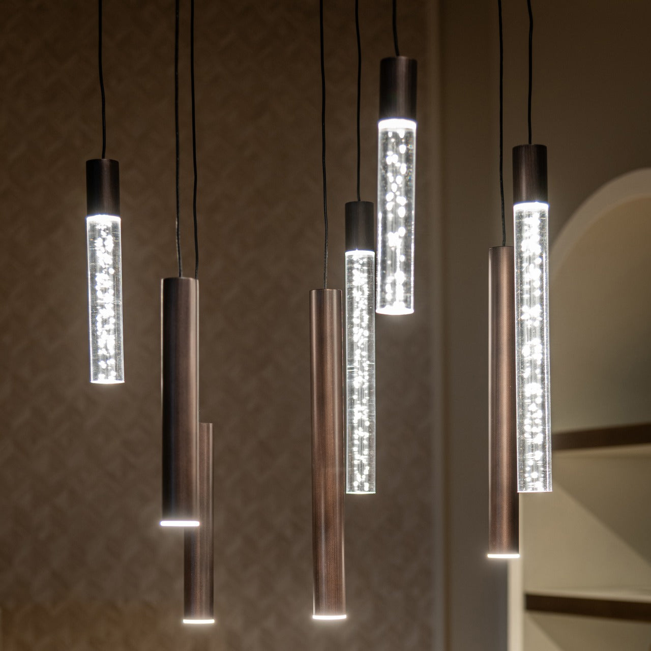 Lampa wisząca OXLEY brązowy
