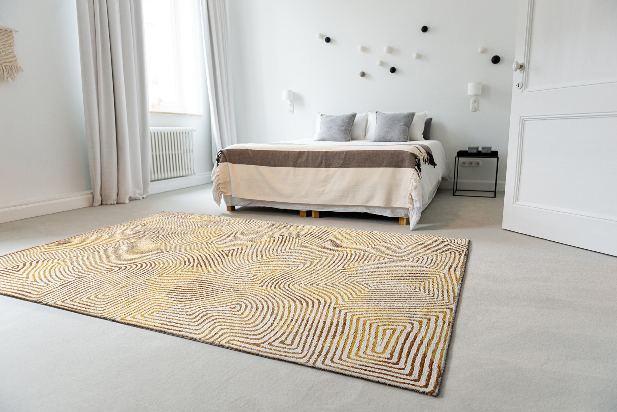 CORAL YELLOW HIPPY rug yellow-beige