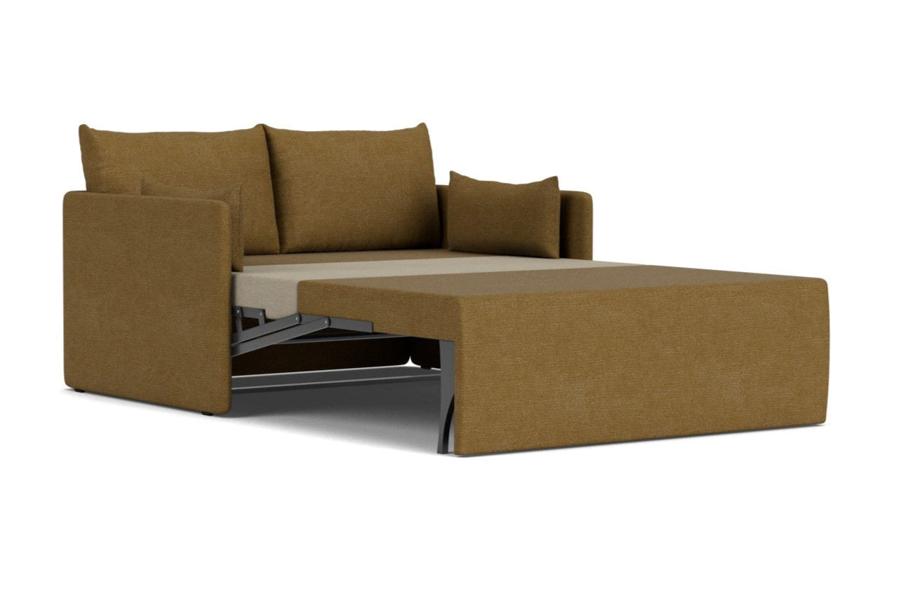 Sofa z funkcją spania 2-osobowa 0FFSET musztardowy