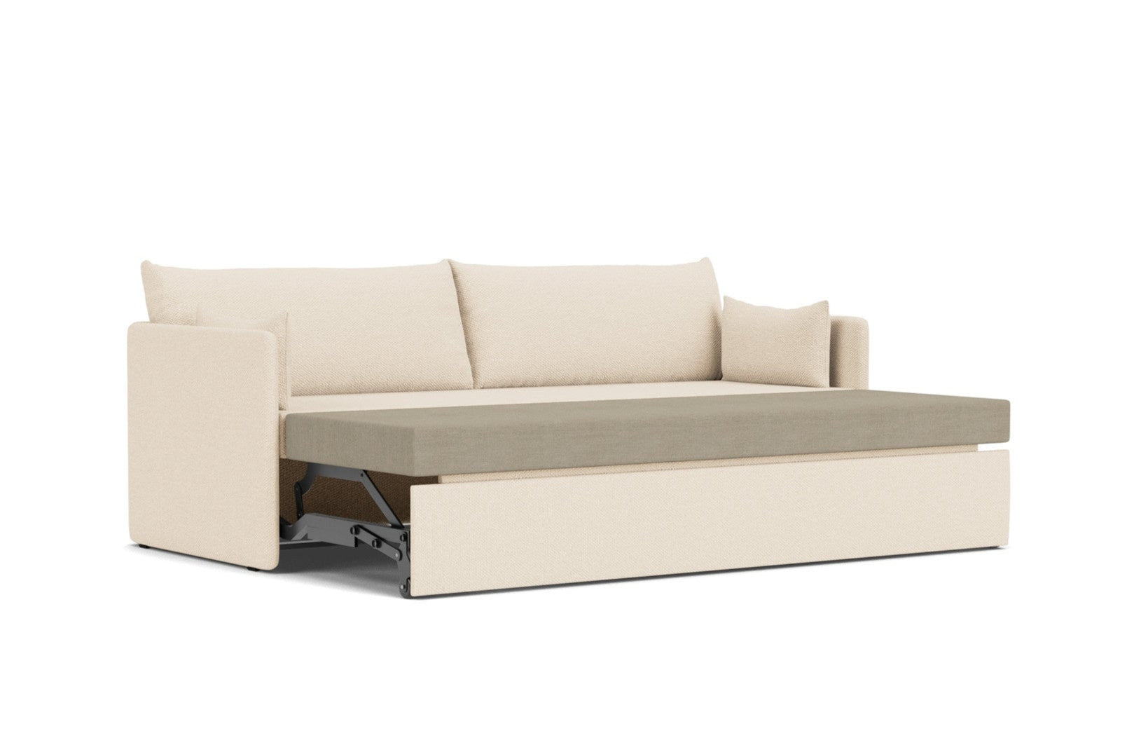 Sofa z funkcją spania 3-osobowa 0FFSET kremowy