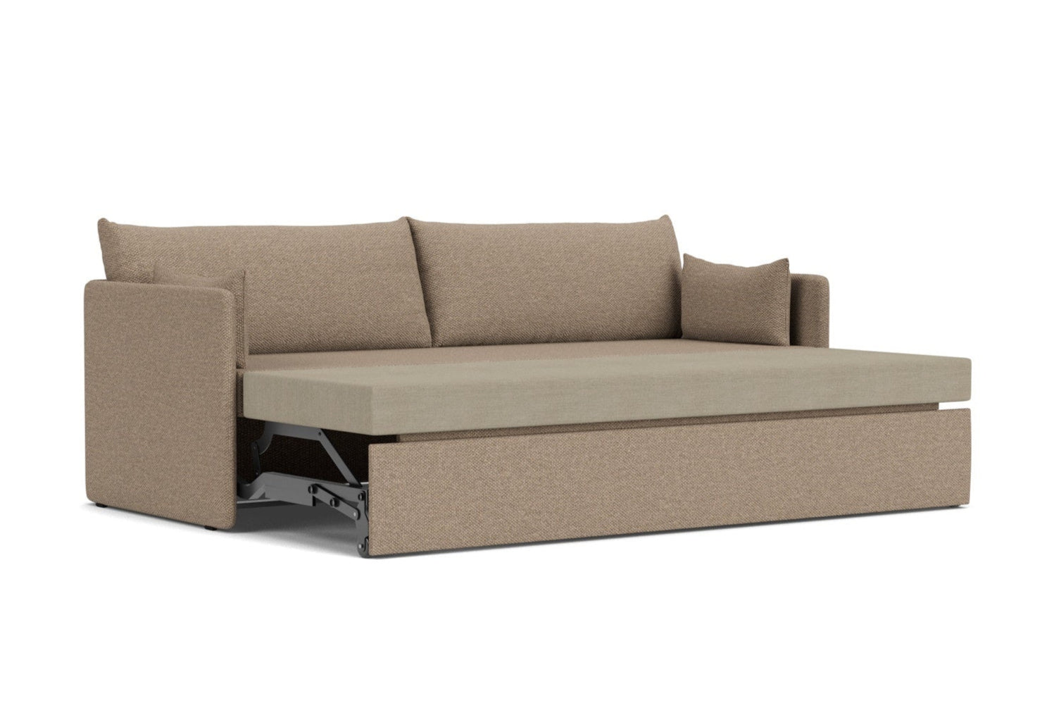 Sofa z funkcją spania 3-osobowa 0FFSET brązowy