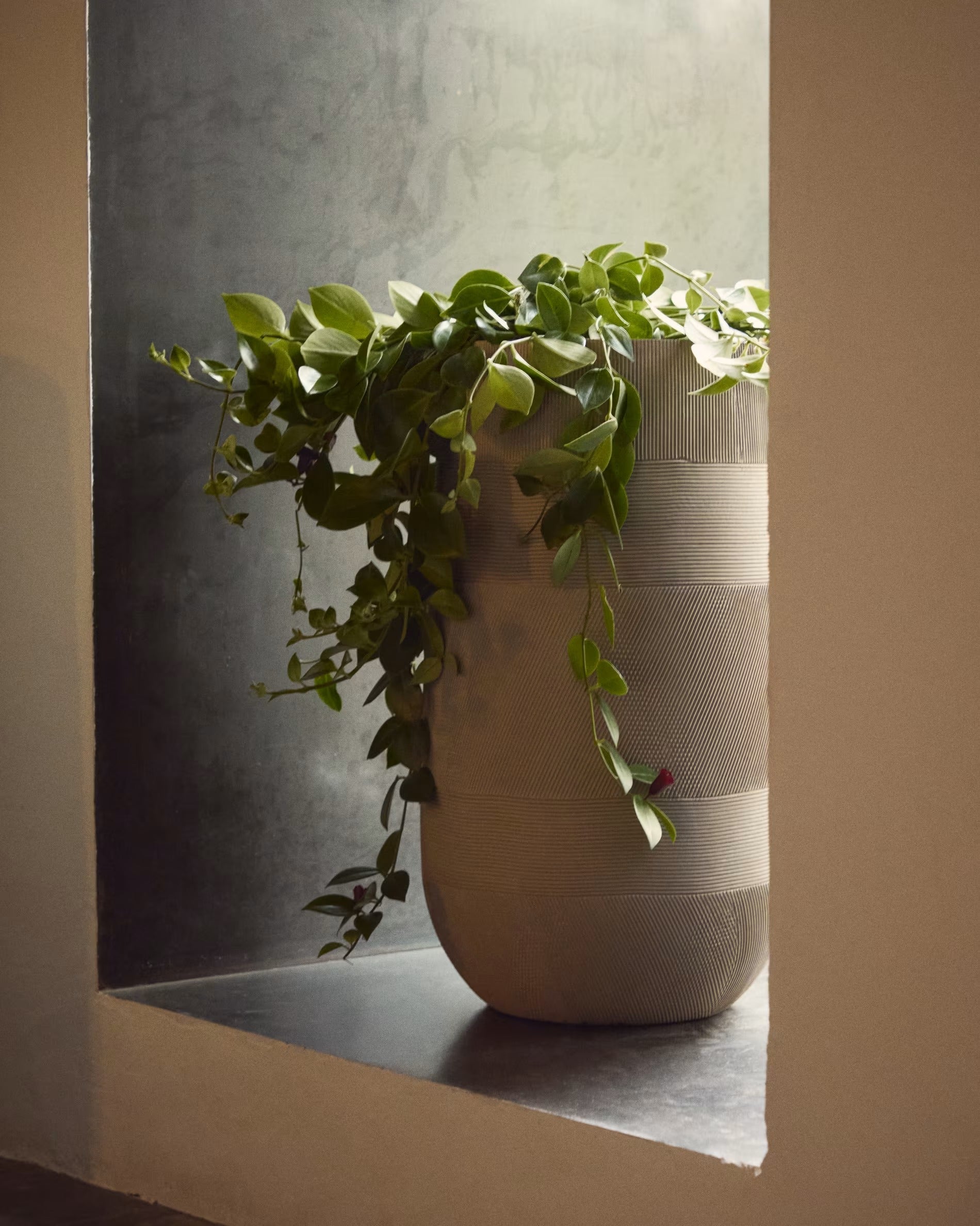 Set of pots tival beige polycement