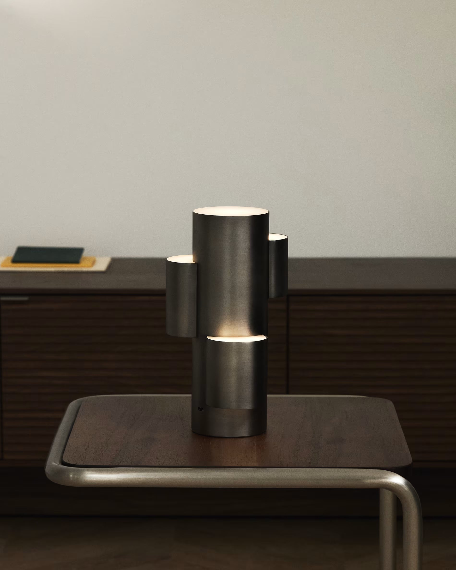 Portable lamp ADRINA dark gray brushed metal