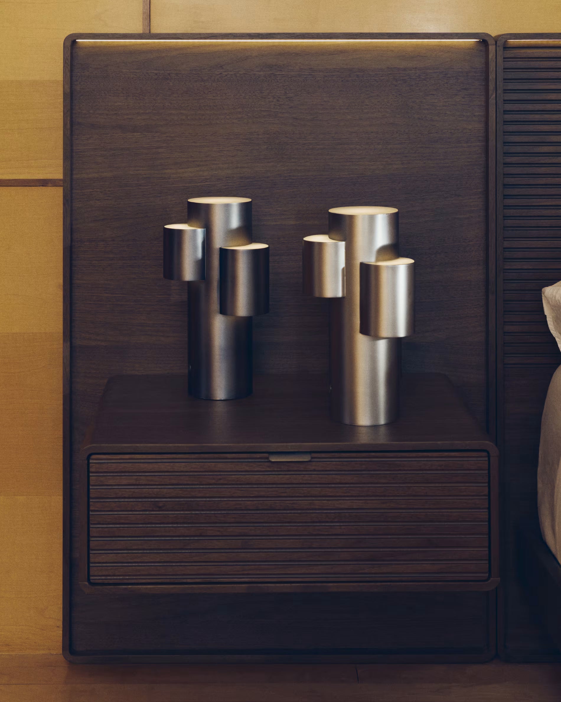 Portable lamp ADRINA dark gray brushed metal