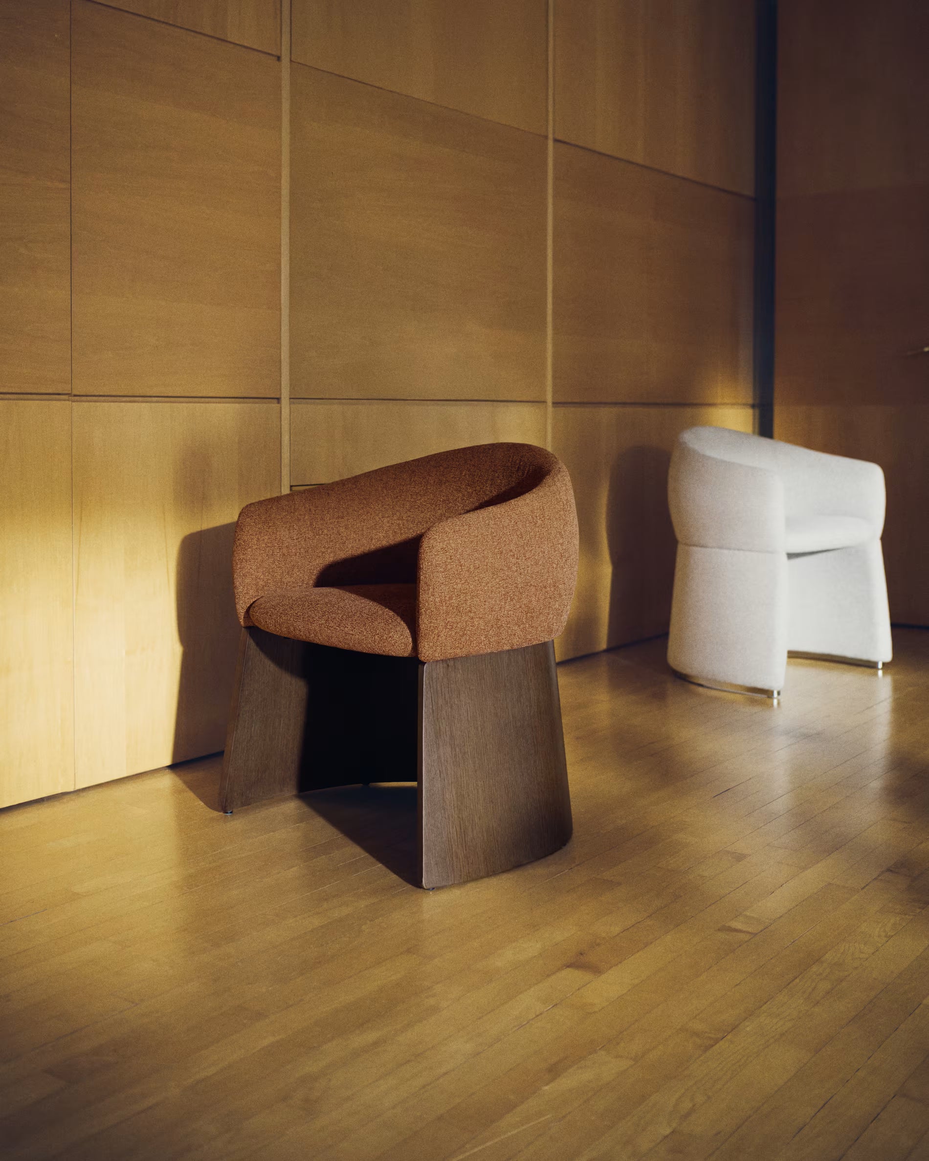 Upholstered chair BOSCA beige chenille