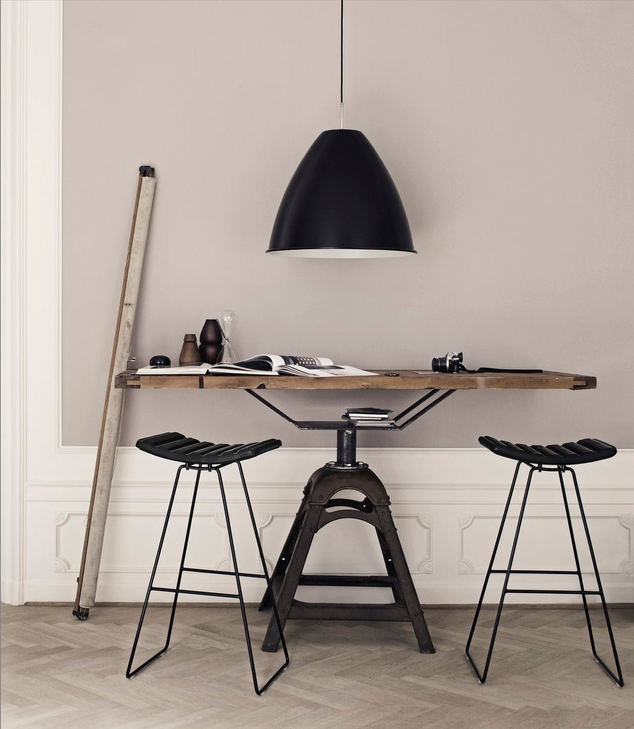 BESTLITE BL9 Pendant Lamp in Brass with Black Shade