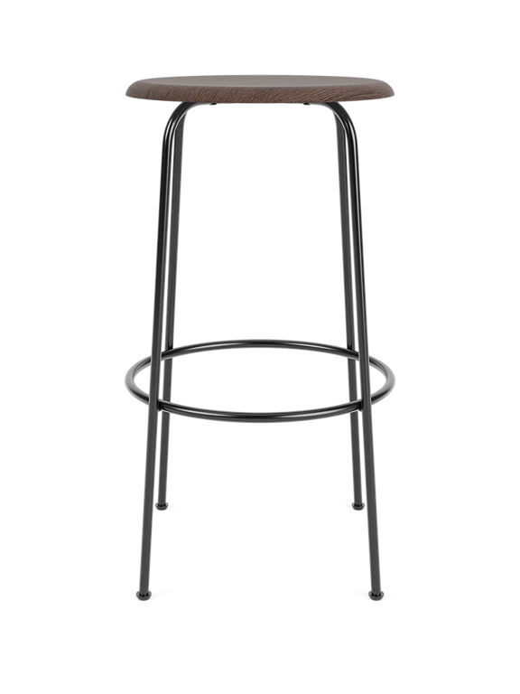 AFTEROOM bar stool dark oak veneer with steel base