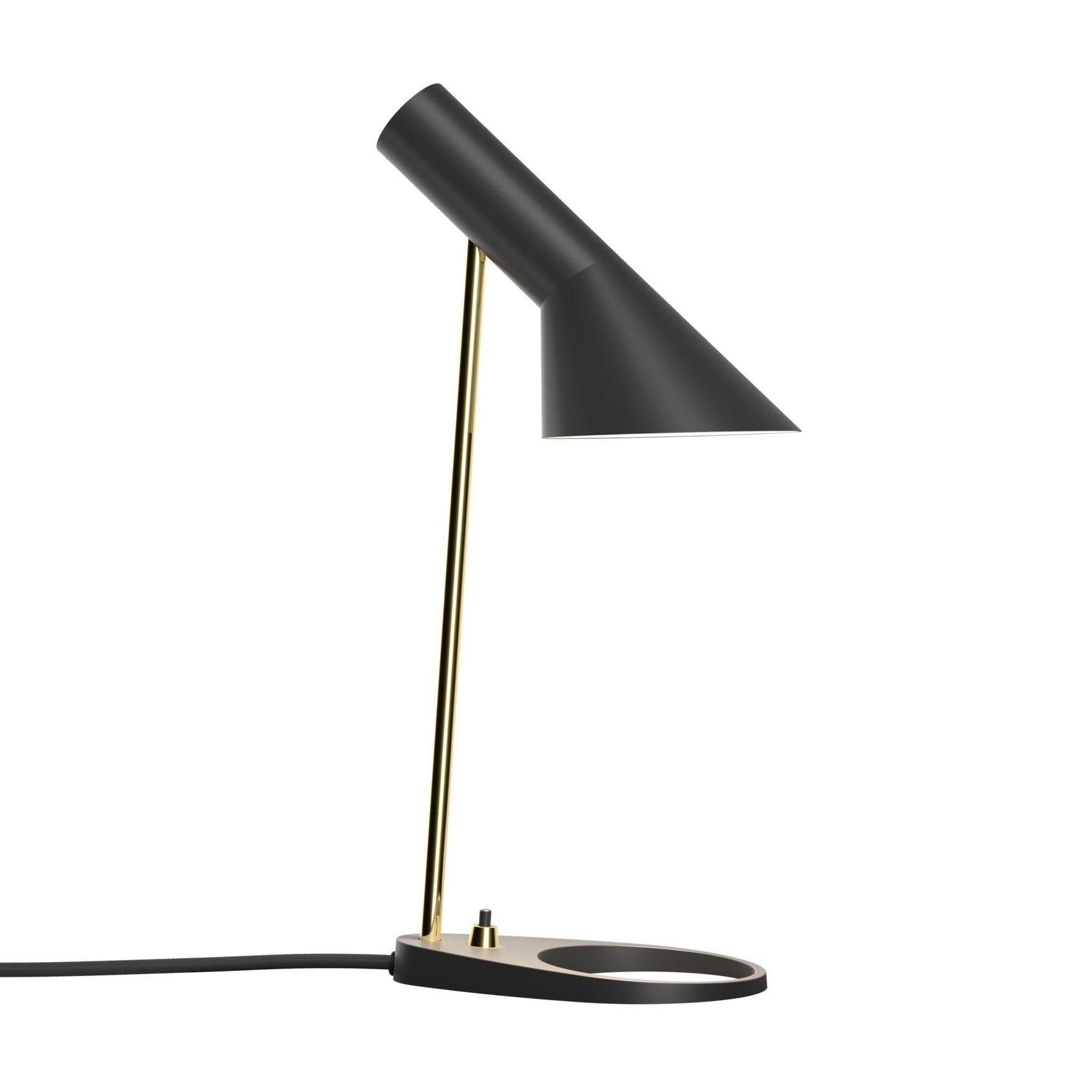 AJ MINI black table lamp with brass