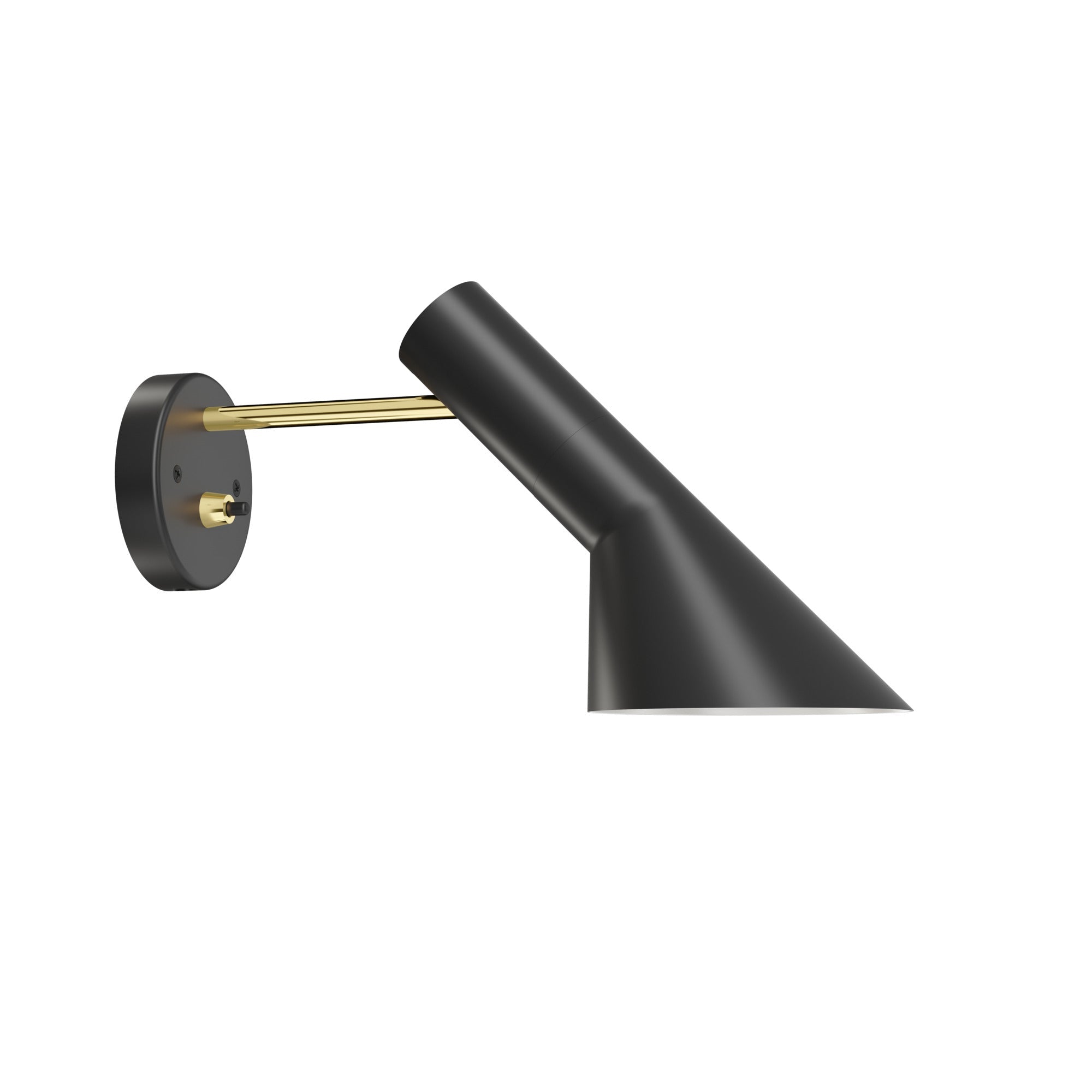 Lampa ścienna AJ czarny z mosiężnym