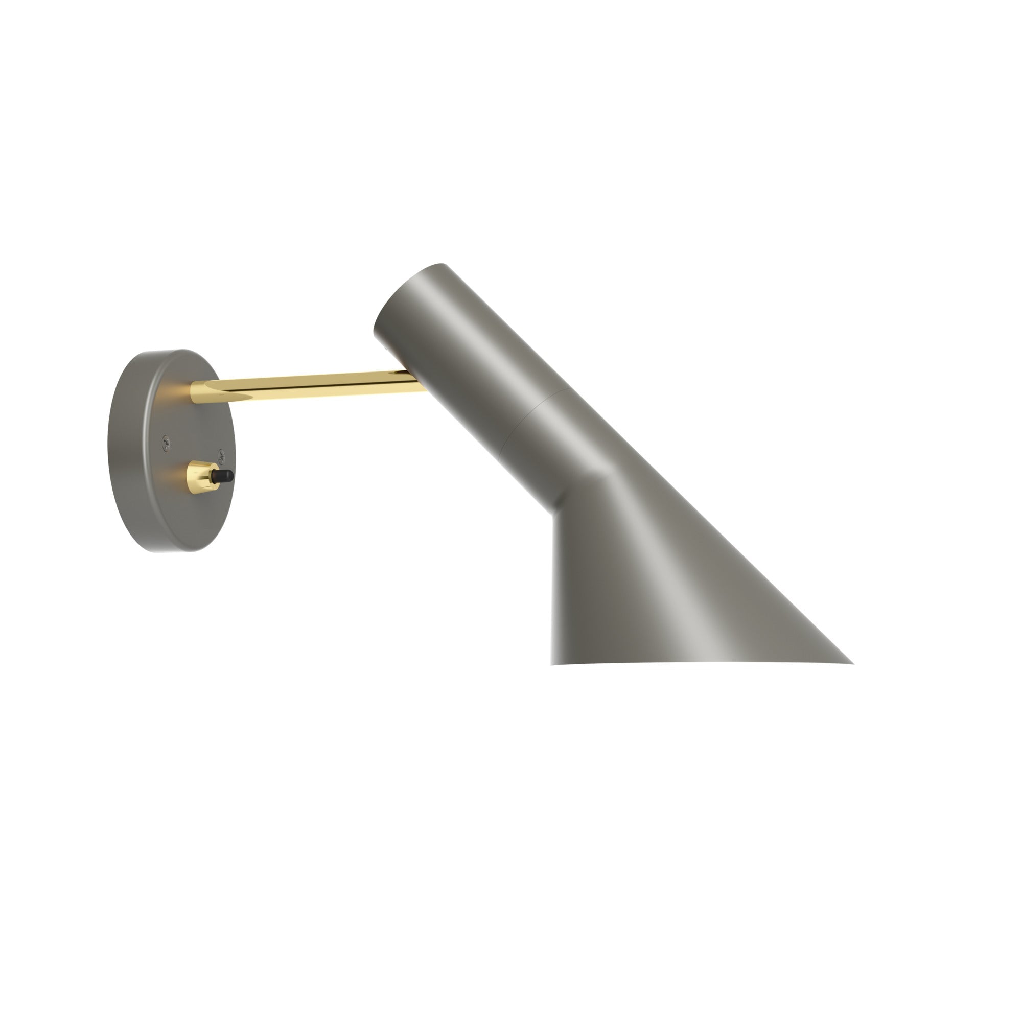 Lampa ścienna AJ ciepły szary z mosiężnym